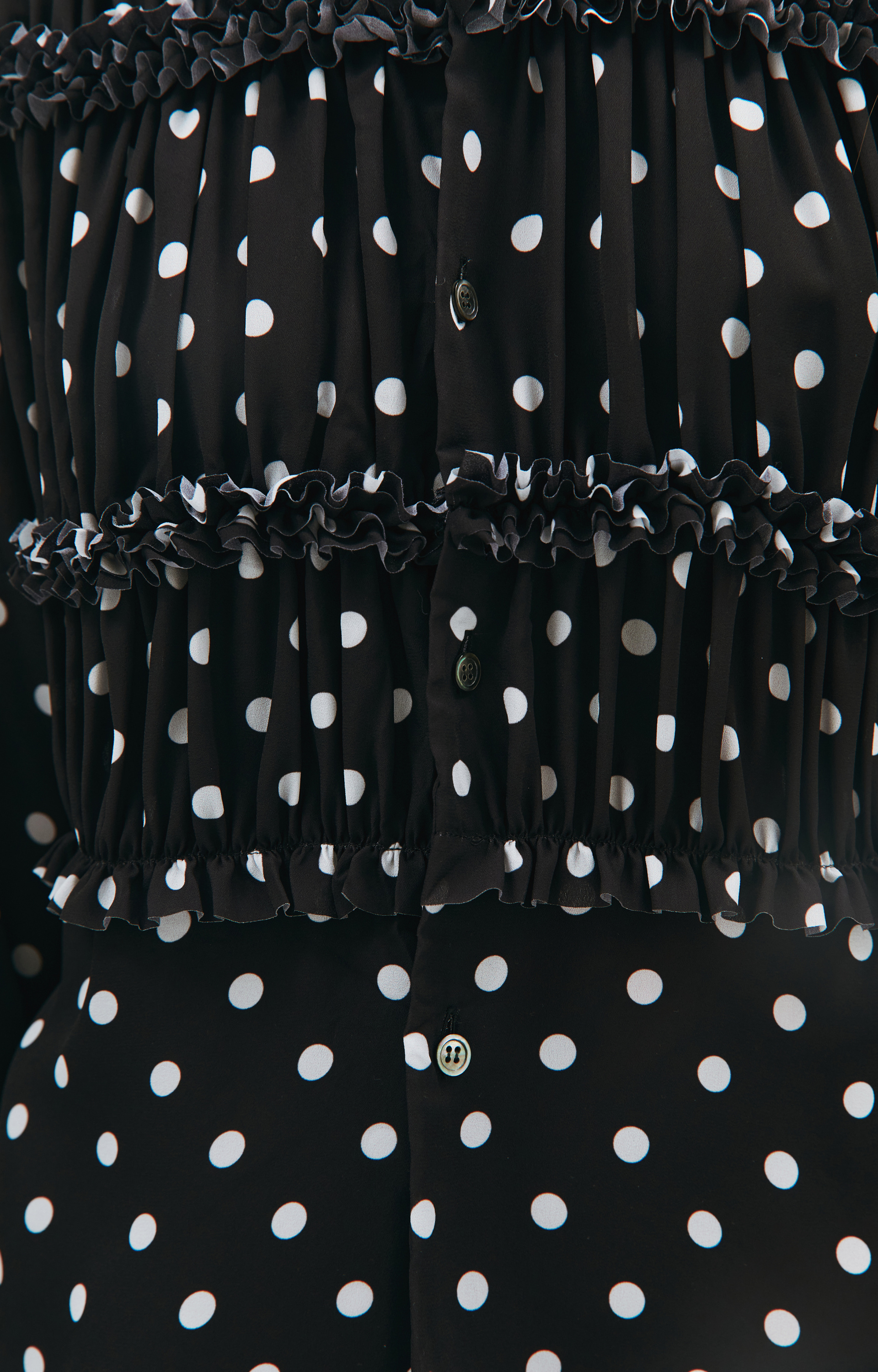 Comme des Garcons CdG Блузка в горох с рюшами