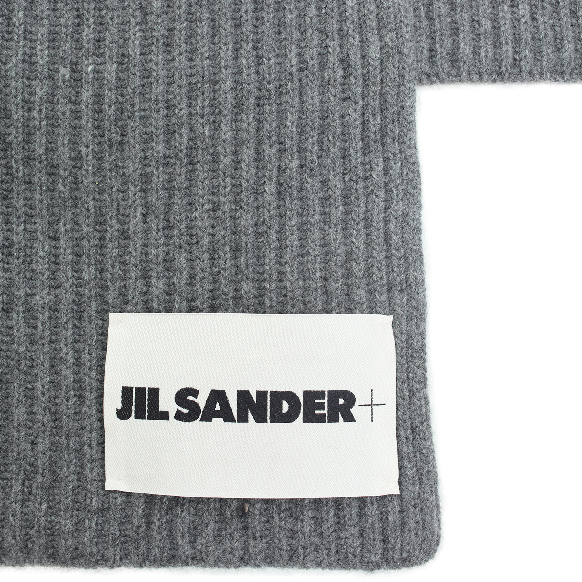 Jil Sander Вязаный шарф с патчем