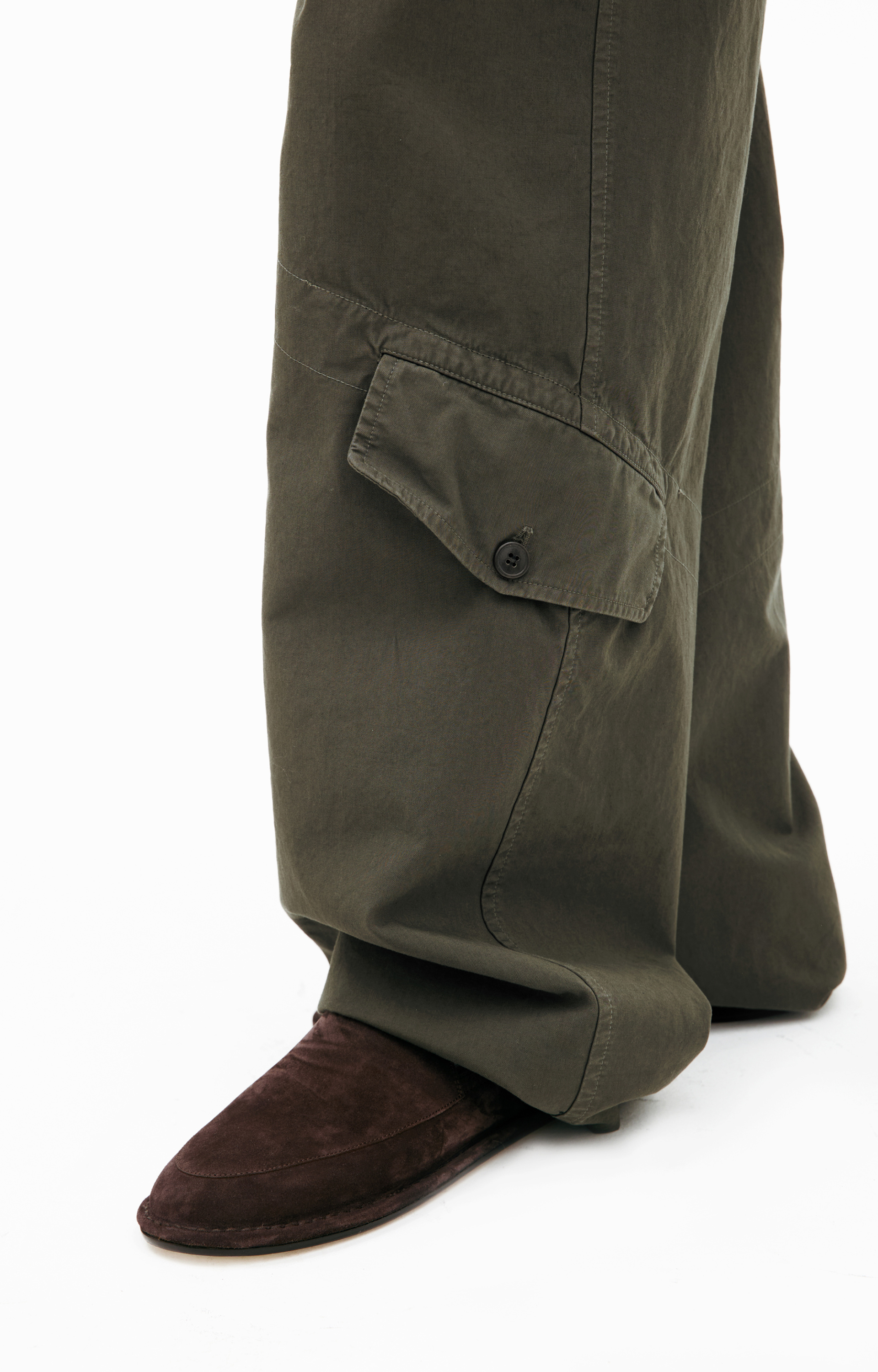 Dries Van Noten Брюки карго хаки цвета