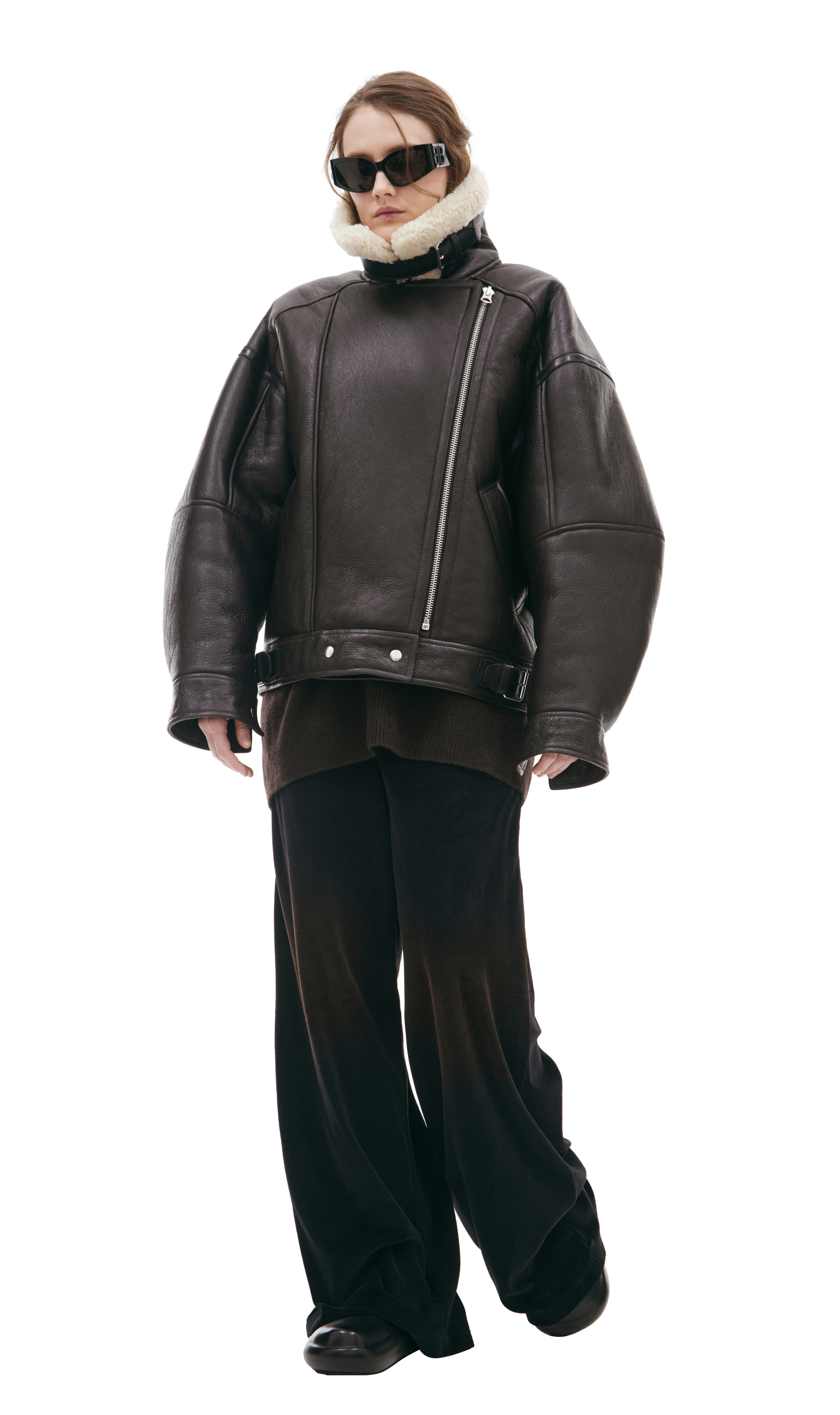 Acne Studios Дубленка-авиатор с шерстью