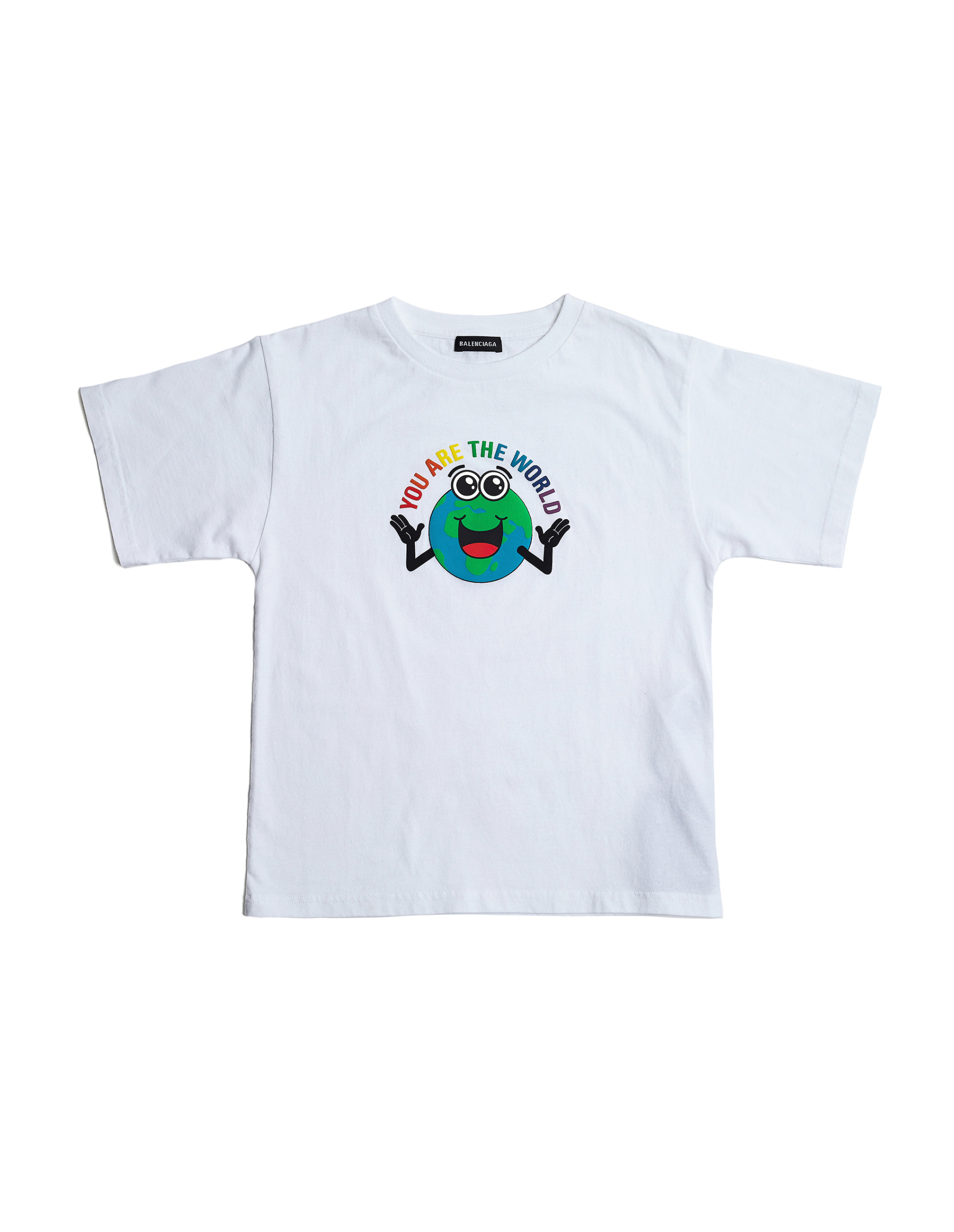 Balenciaga Kids Белая футболка You Are The World