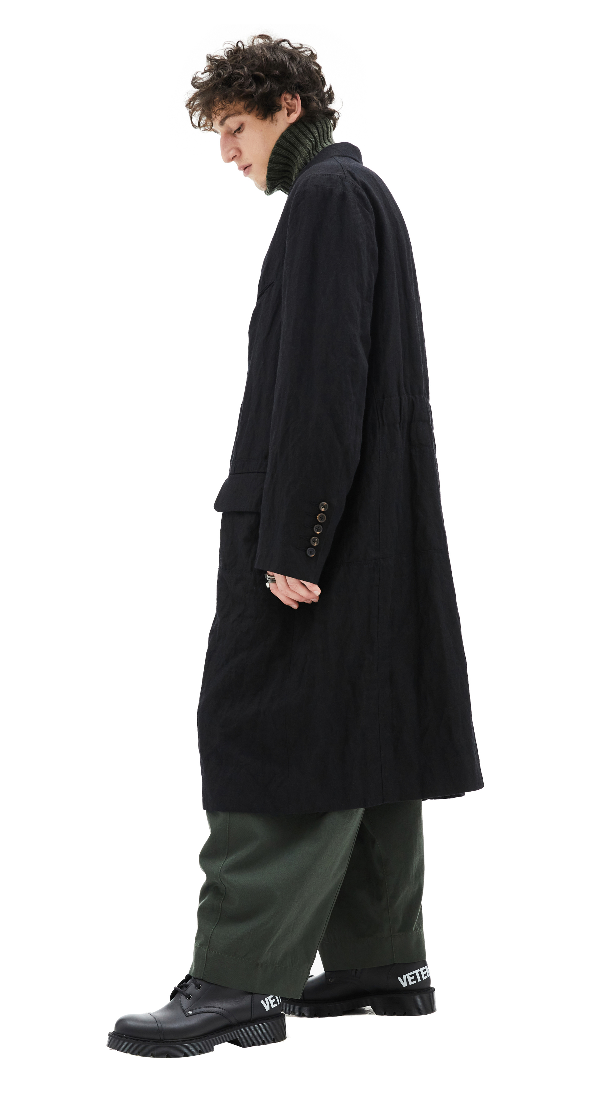 Ziggy Chen Двубортное Оверсайз Пальто