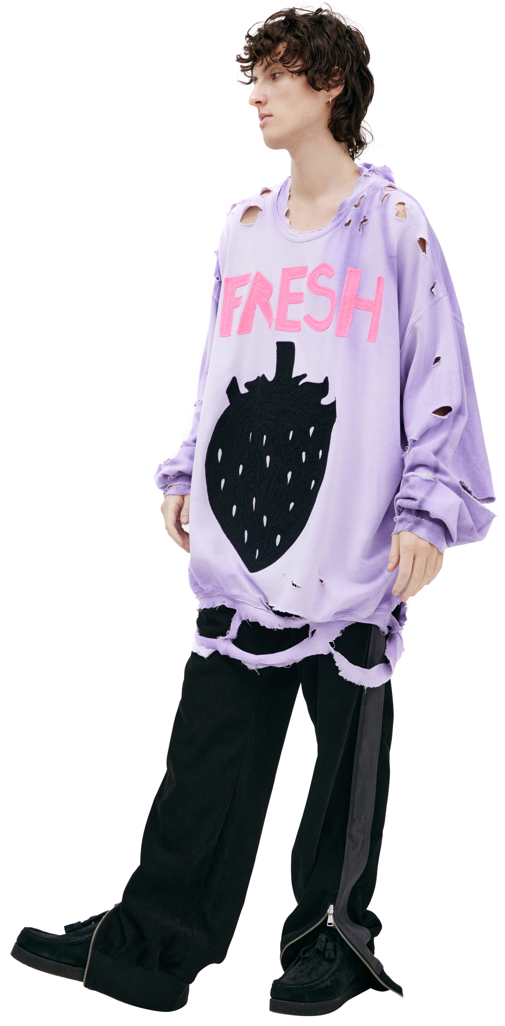 WESTFALL Лонгслив с рваным эффектом