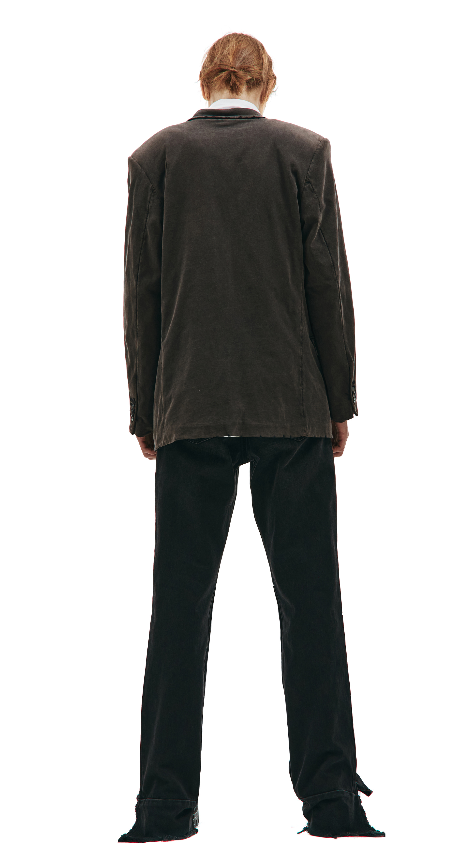 Balenciaga Двубортный пиджак с выстиранным эффектом