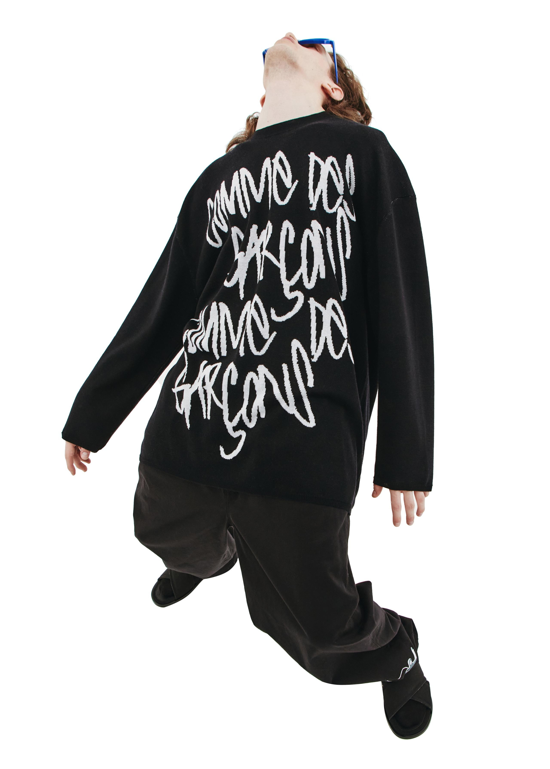 Comme des Garcons Шерстяной свитер с контрастным логотипом