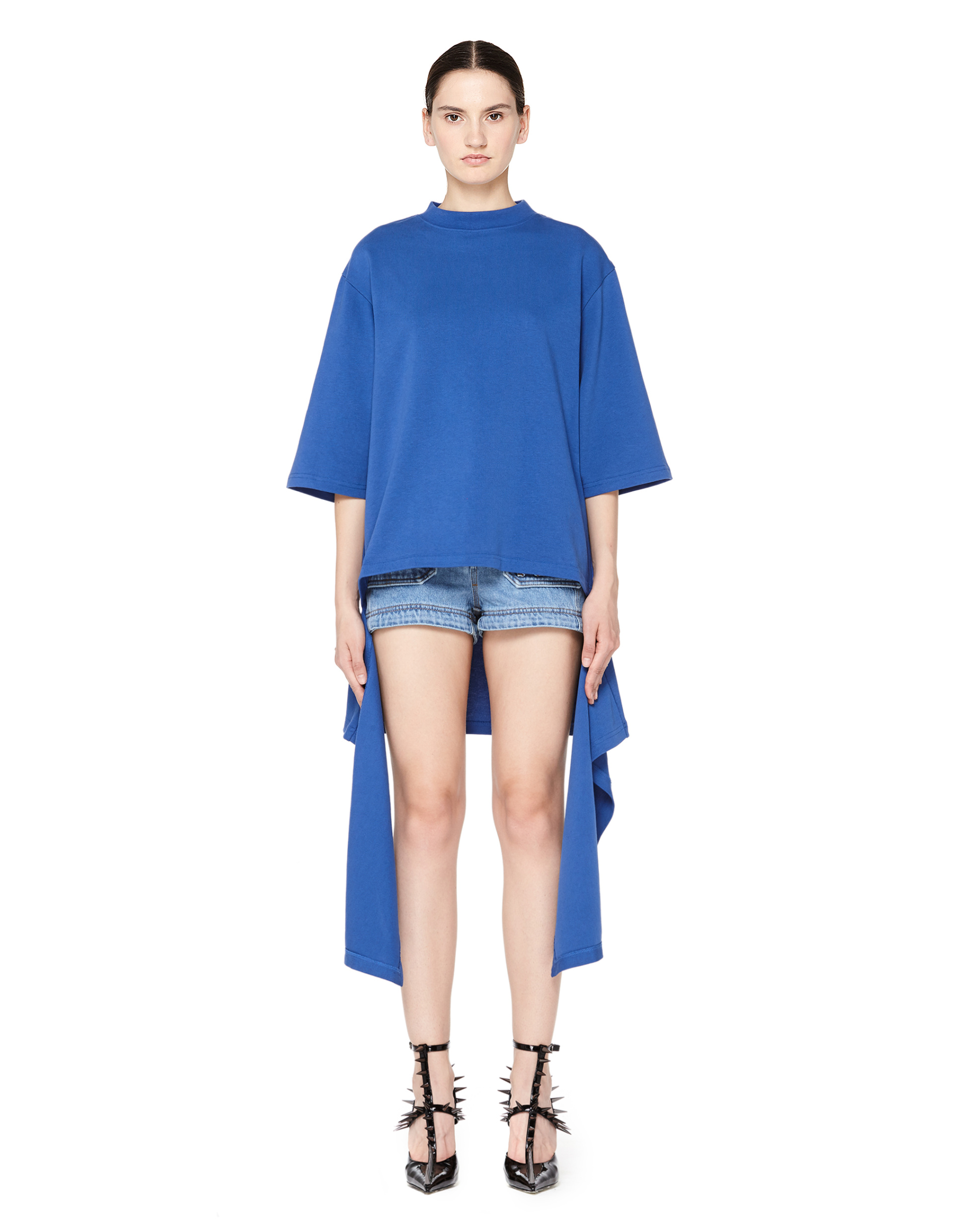 Balenciaga Хлопковая футболка с оторванными краями