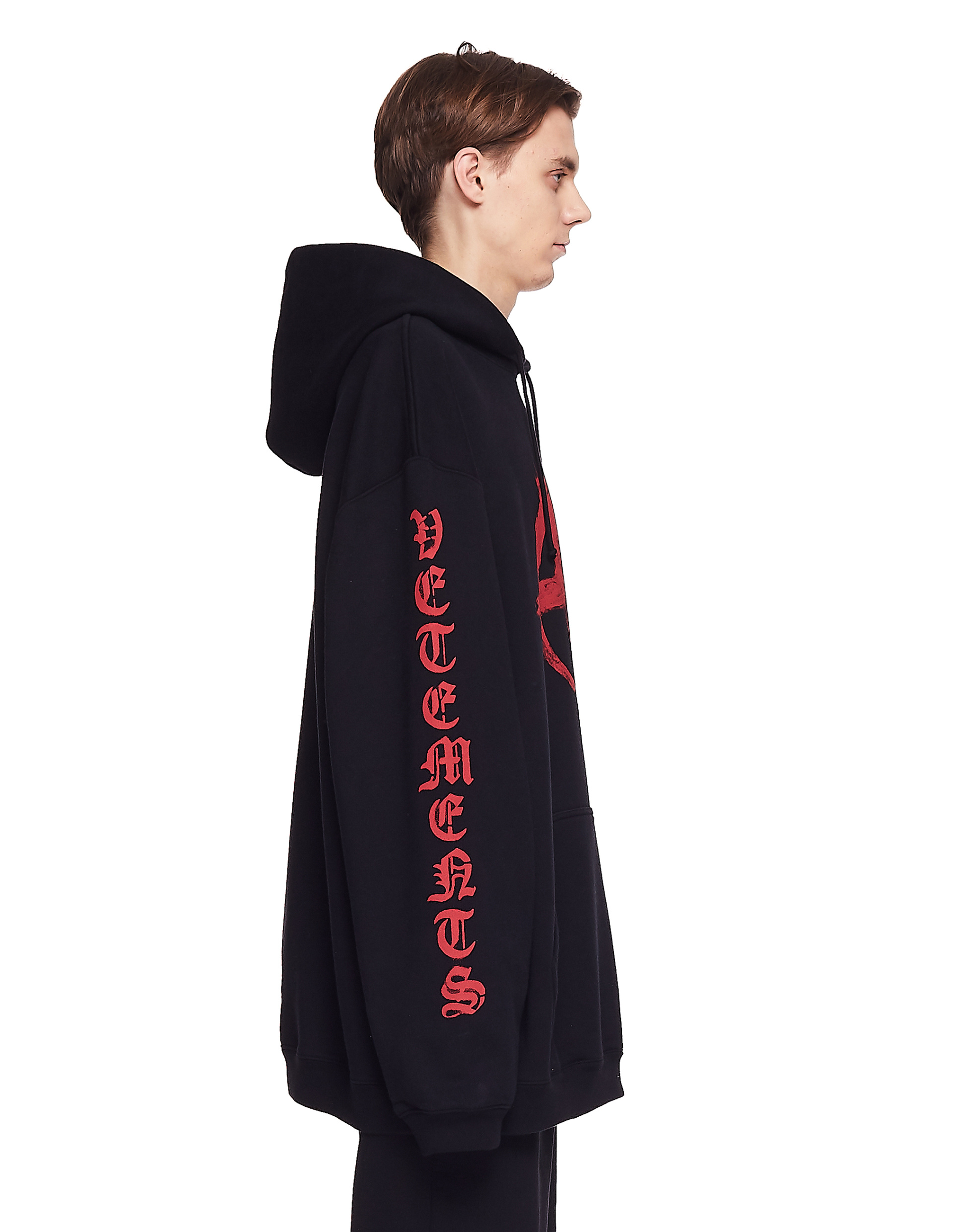 VETEMENTS Черное хлопковое худи Anarchy