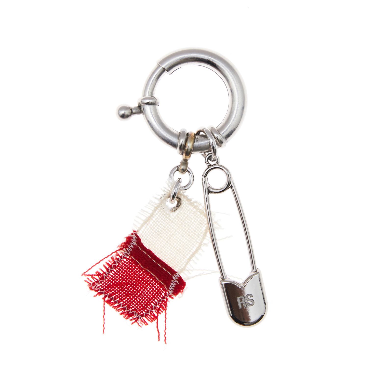 Raf Simons Серебристый брелок Safety Pin