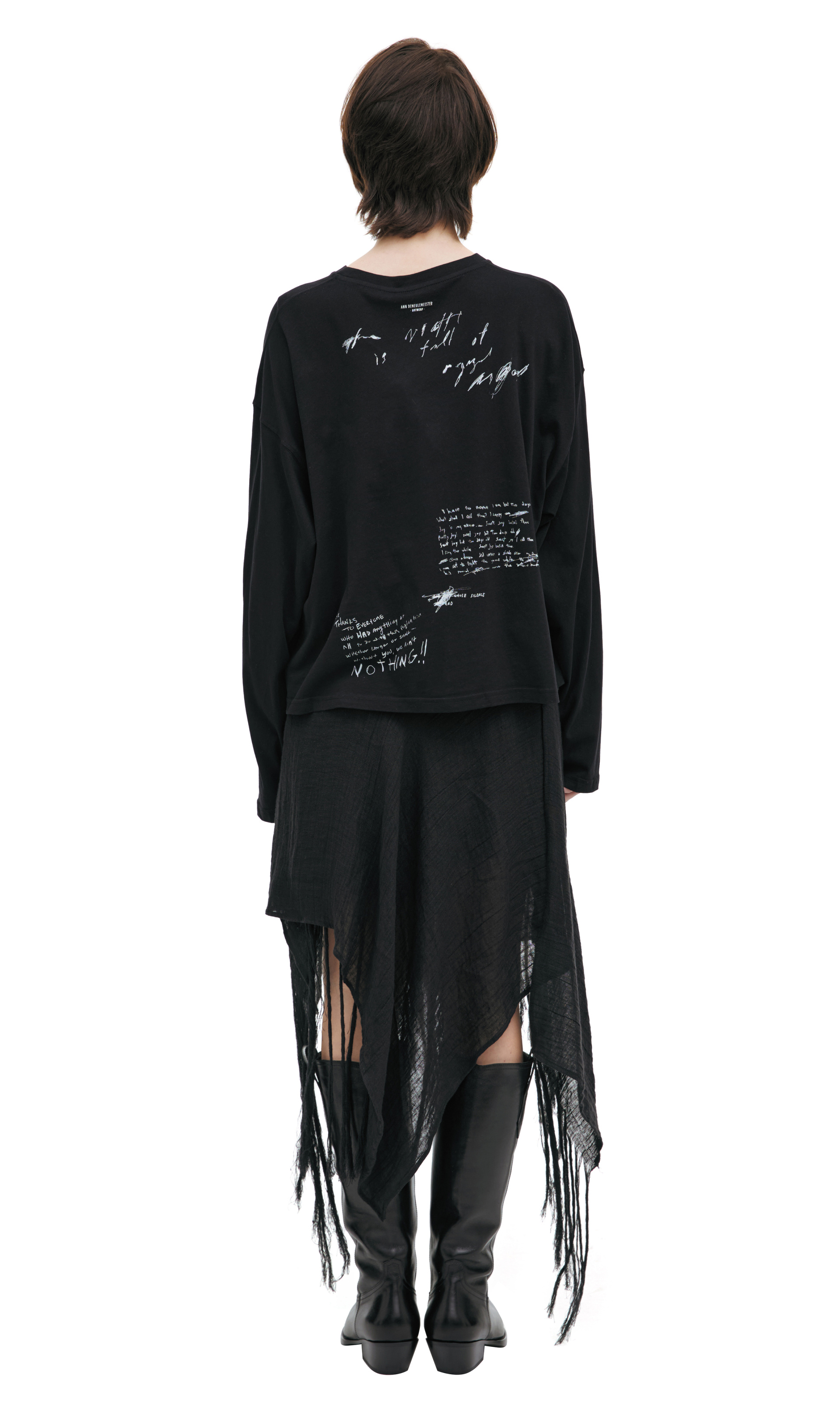 Ann Demeulemeester Лонгслив с абстрактным принтом