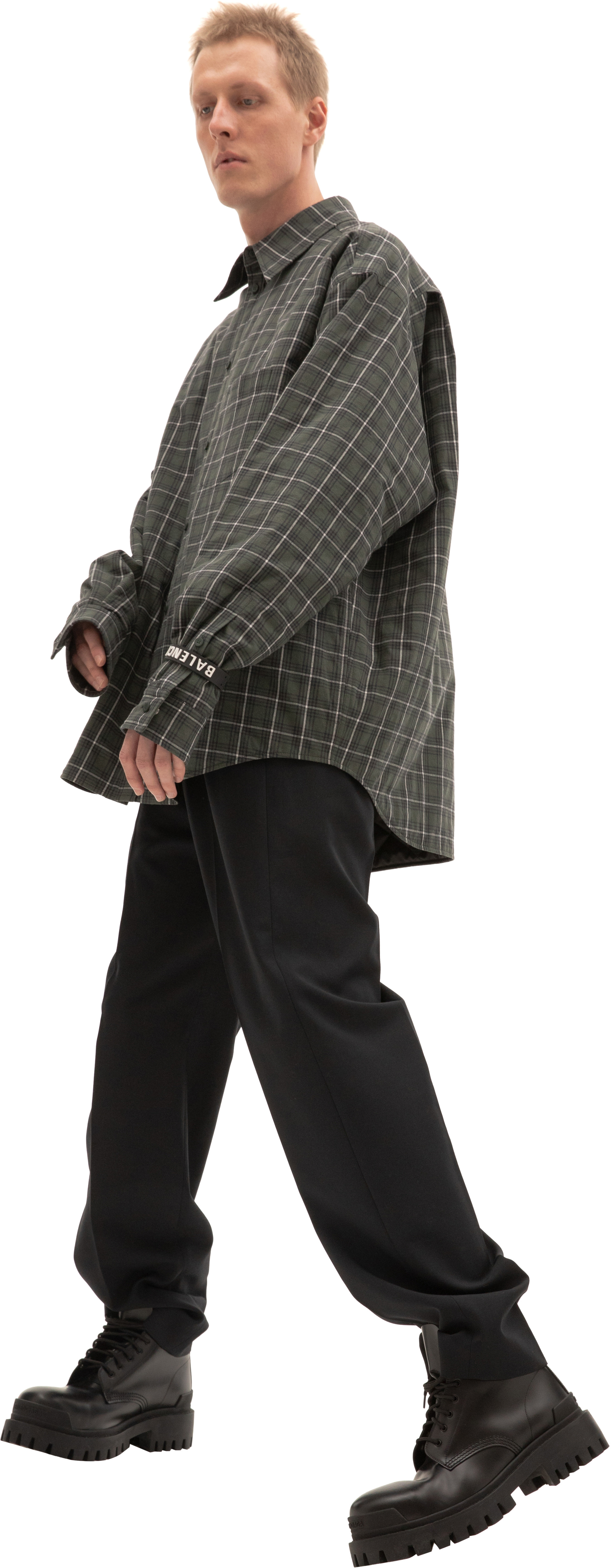 Balenciaga Зеленая рубашка с подкладом