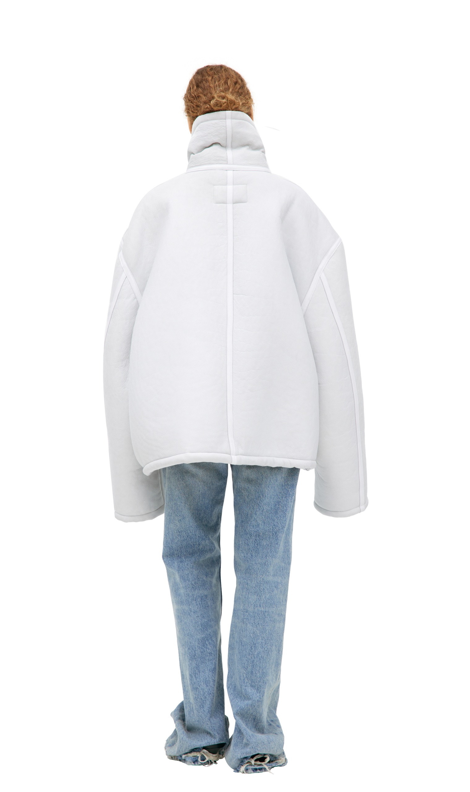 Balenciaga Белая дубленка из кожи