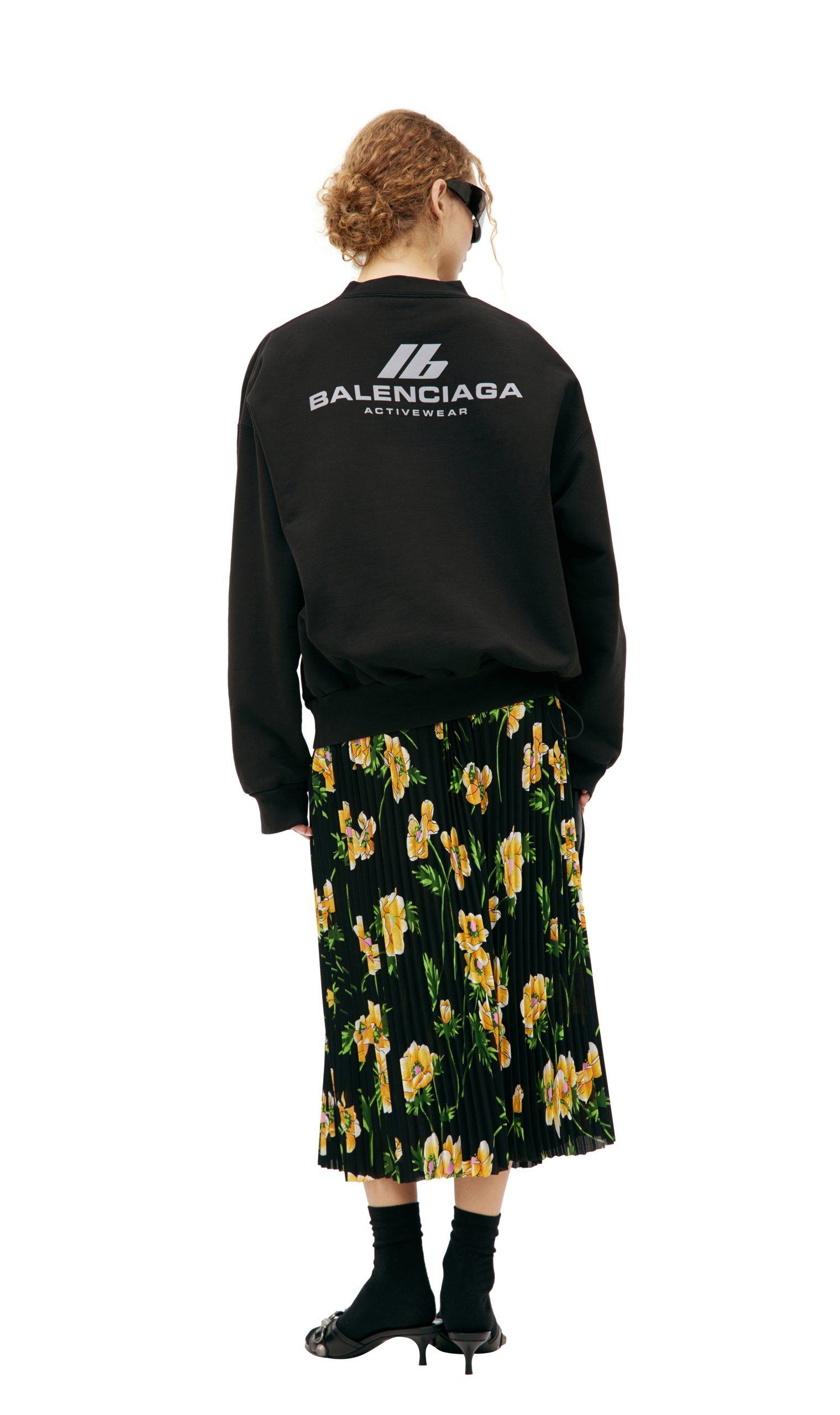 Balenciaga Черный свитшот с логотипом