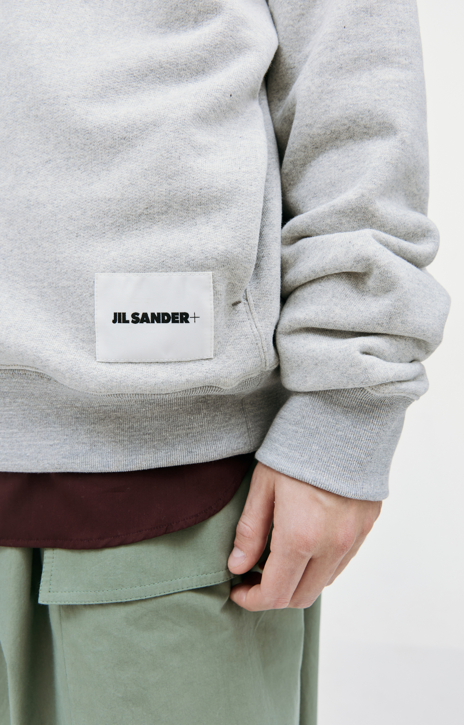 Jil Sander Худи на молнии с лентами