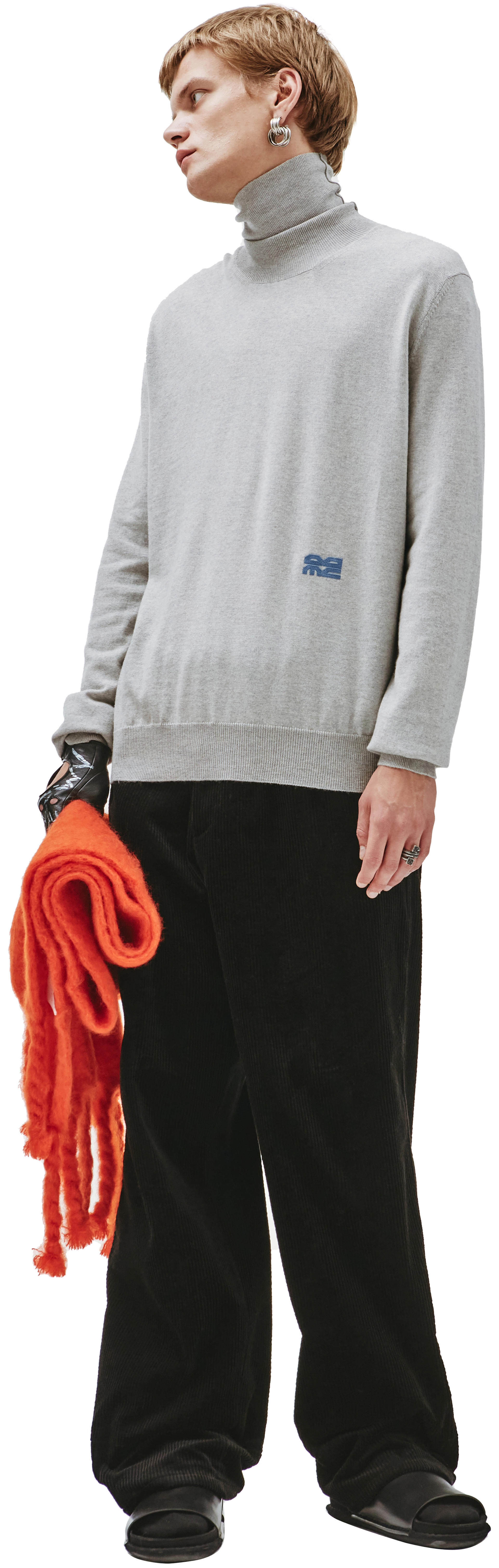 OAMC Серая водолазка из шерсти с логотипом