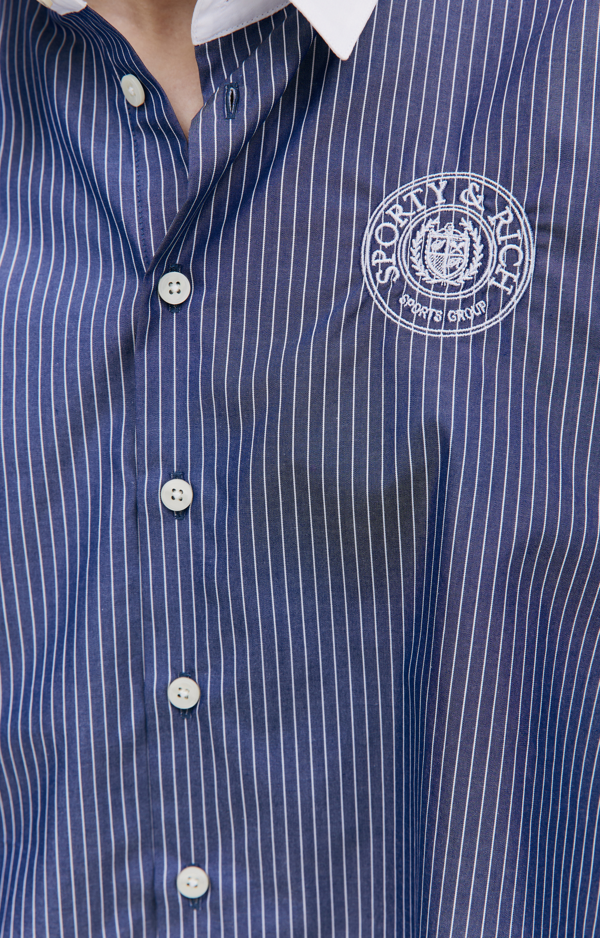 SPORTY & RICH Укороченная рубашка в полоску