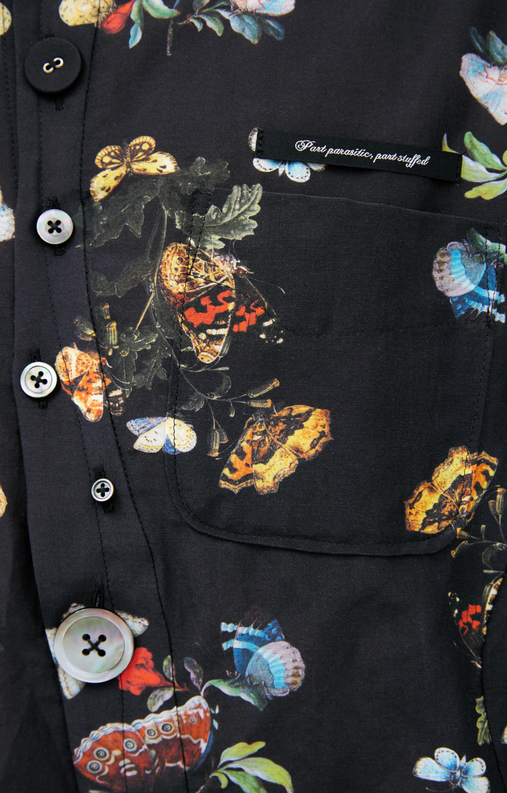 Undercover Черная блуза с монопринтом