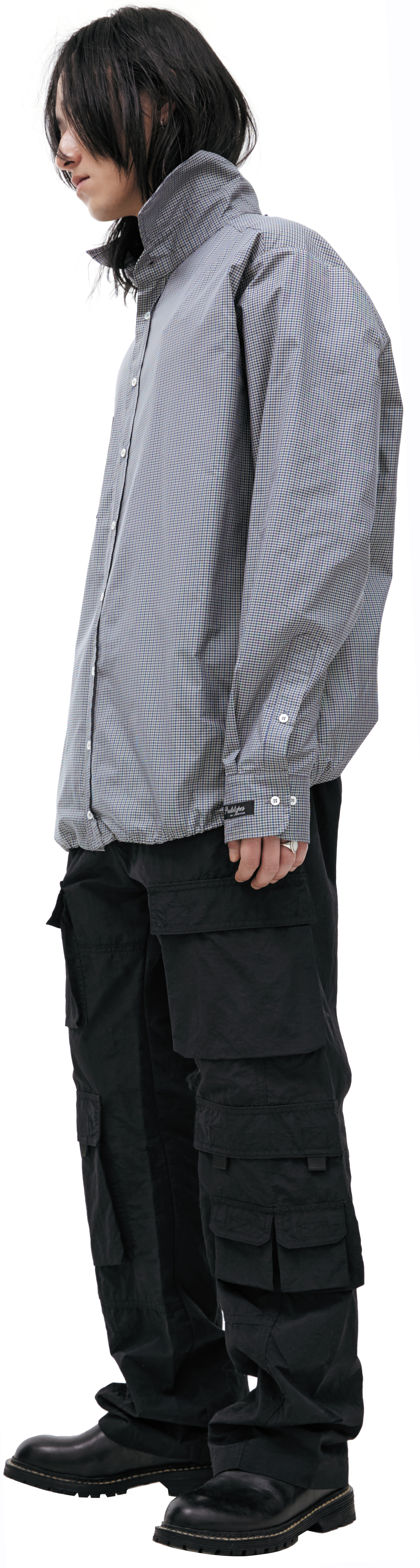 PROTOTYPES Рубашка в клетку с вырезом на спине