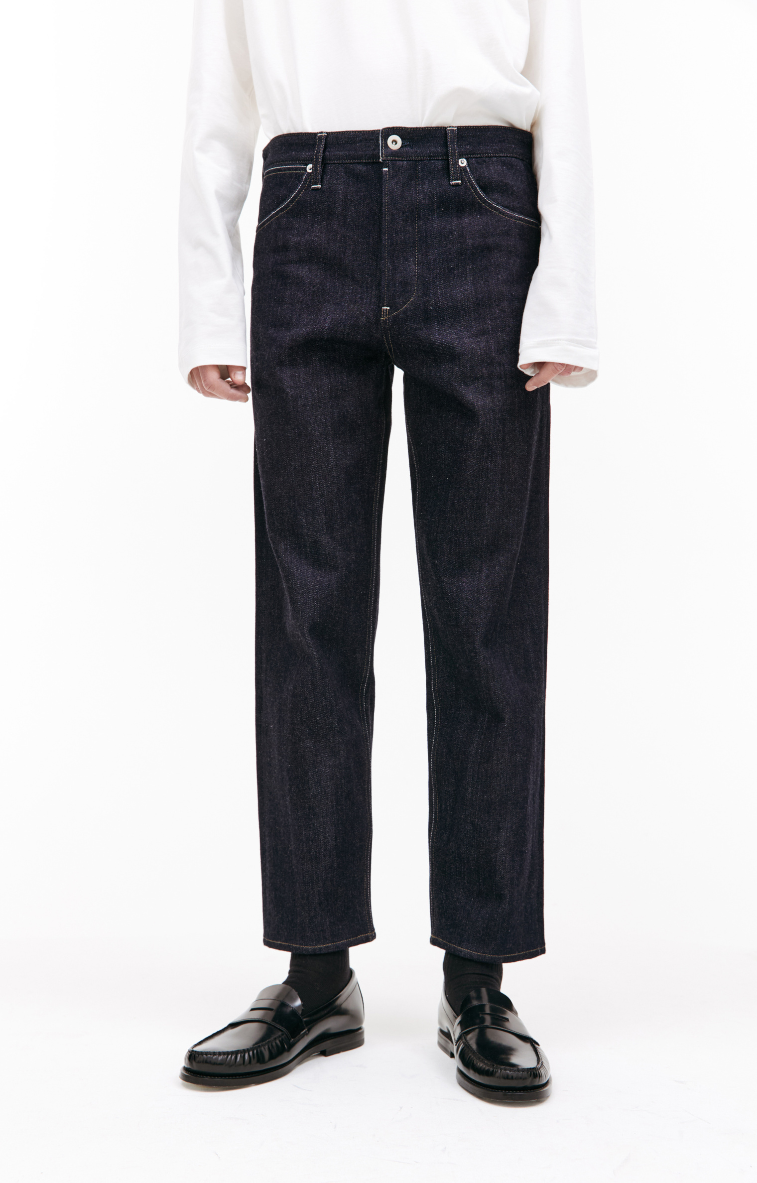 Jil Sander Прямые синие джинсы