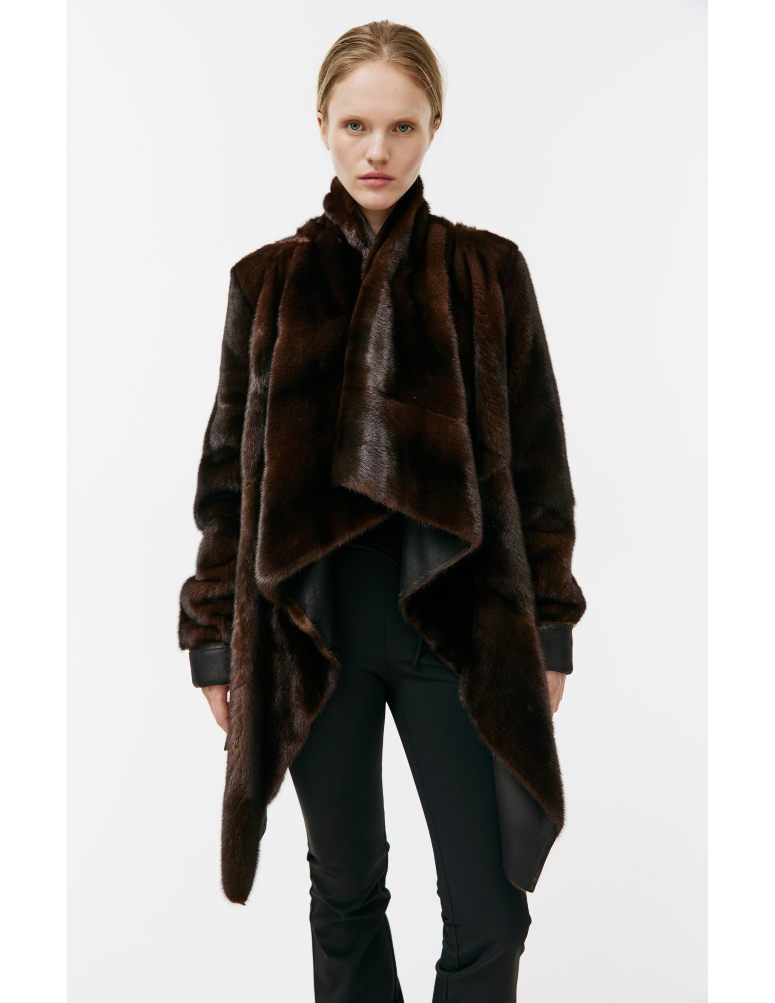 HUN Rick Owens Двусторонняя норковая шуба