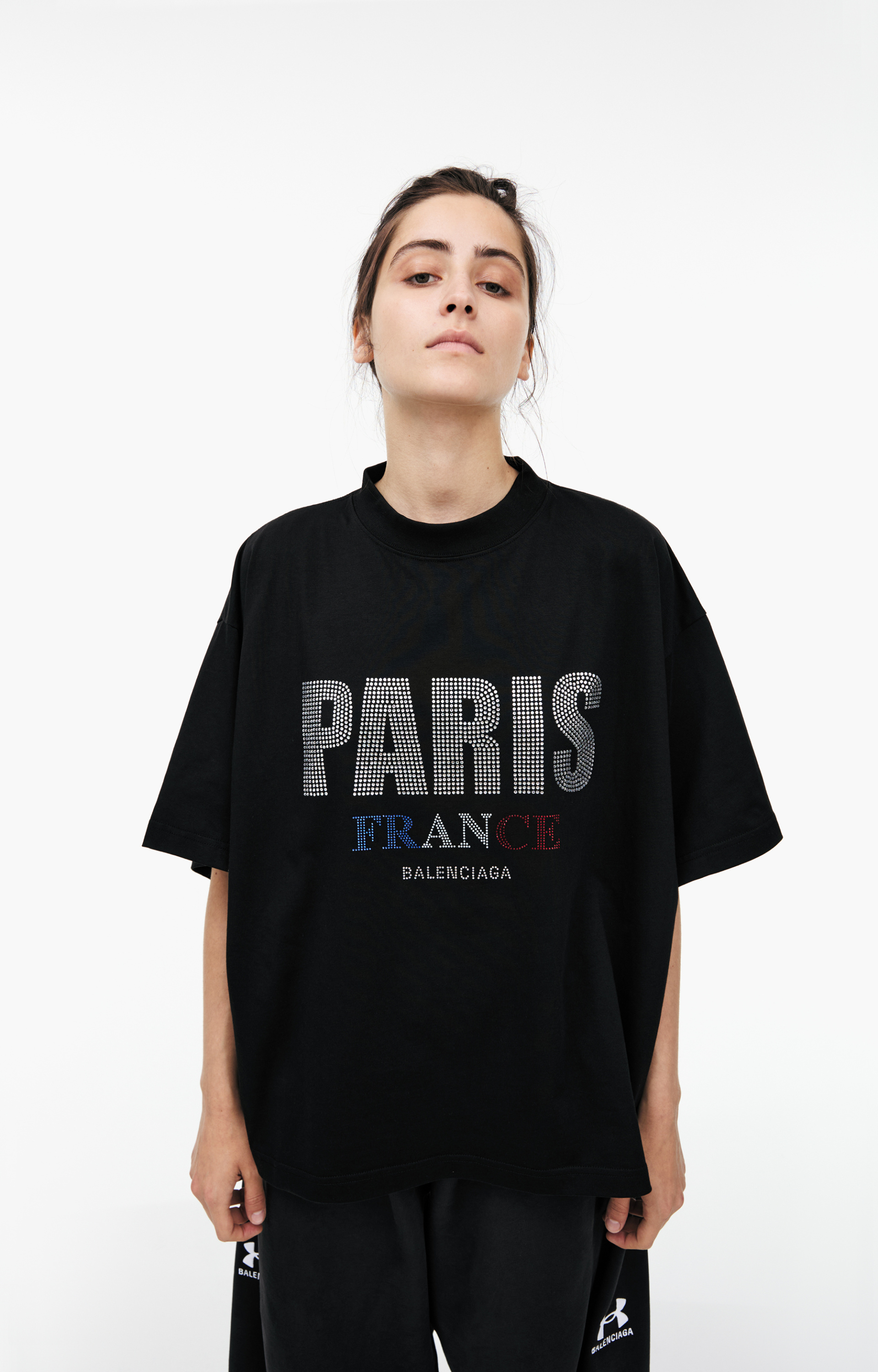 Balenciaga Футболка с надписью из страз