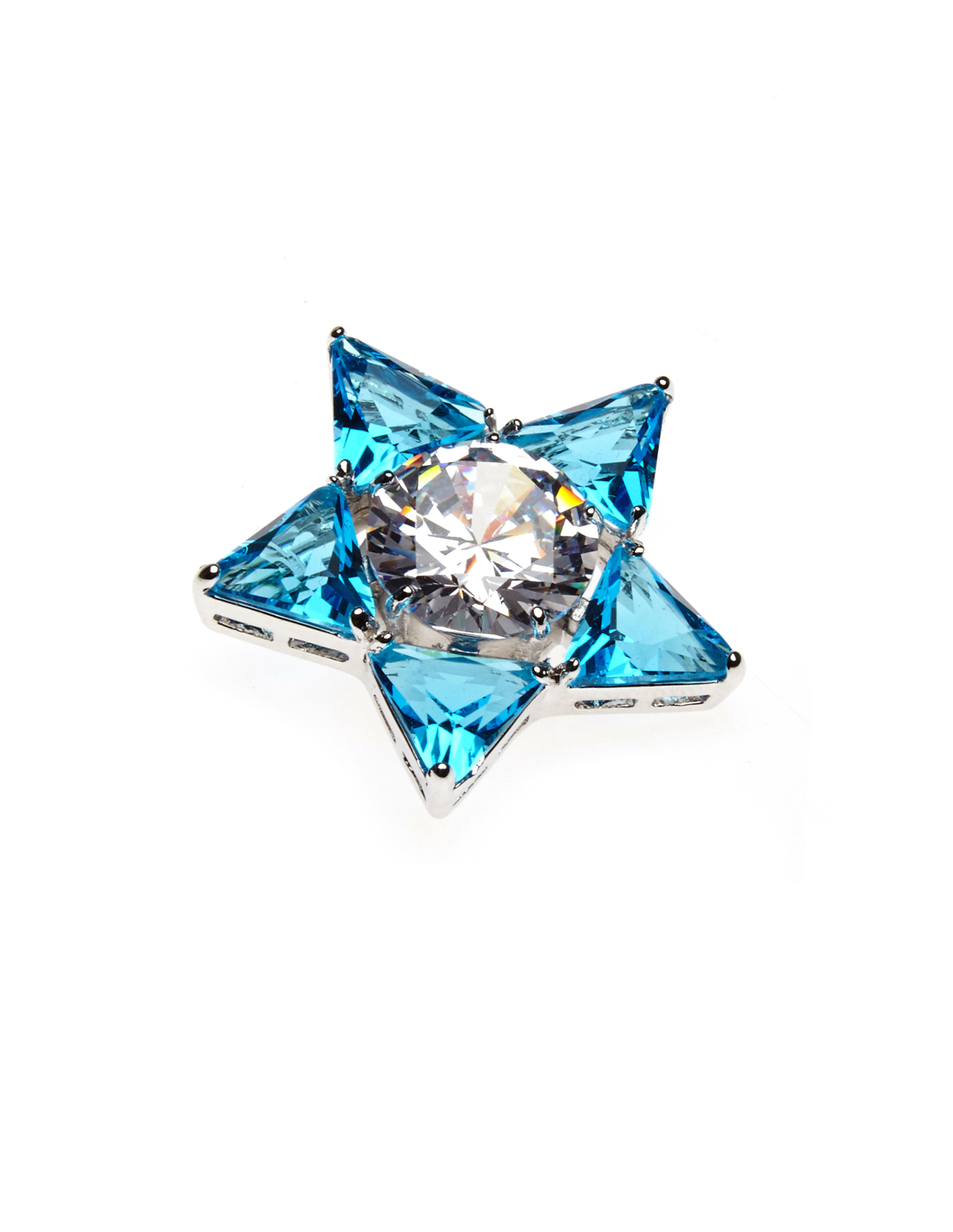 Olga Soldatova Брошь-звезда с голубыми кристаллами