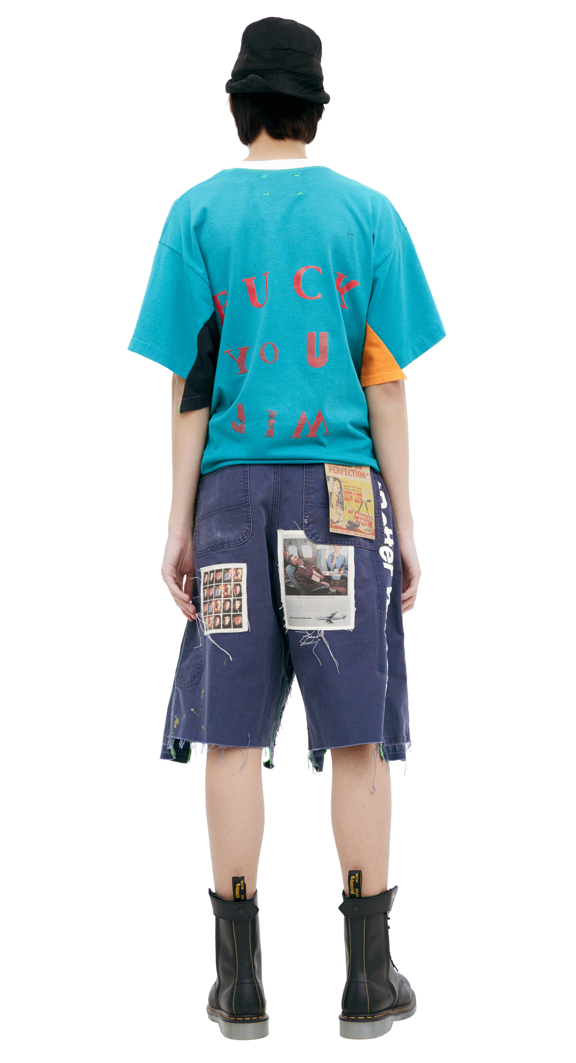 BETTER WITH AGE Джинсовые шорты с патчами