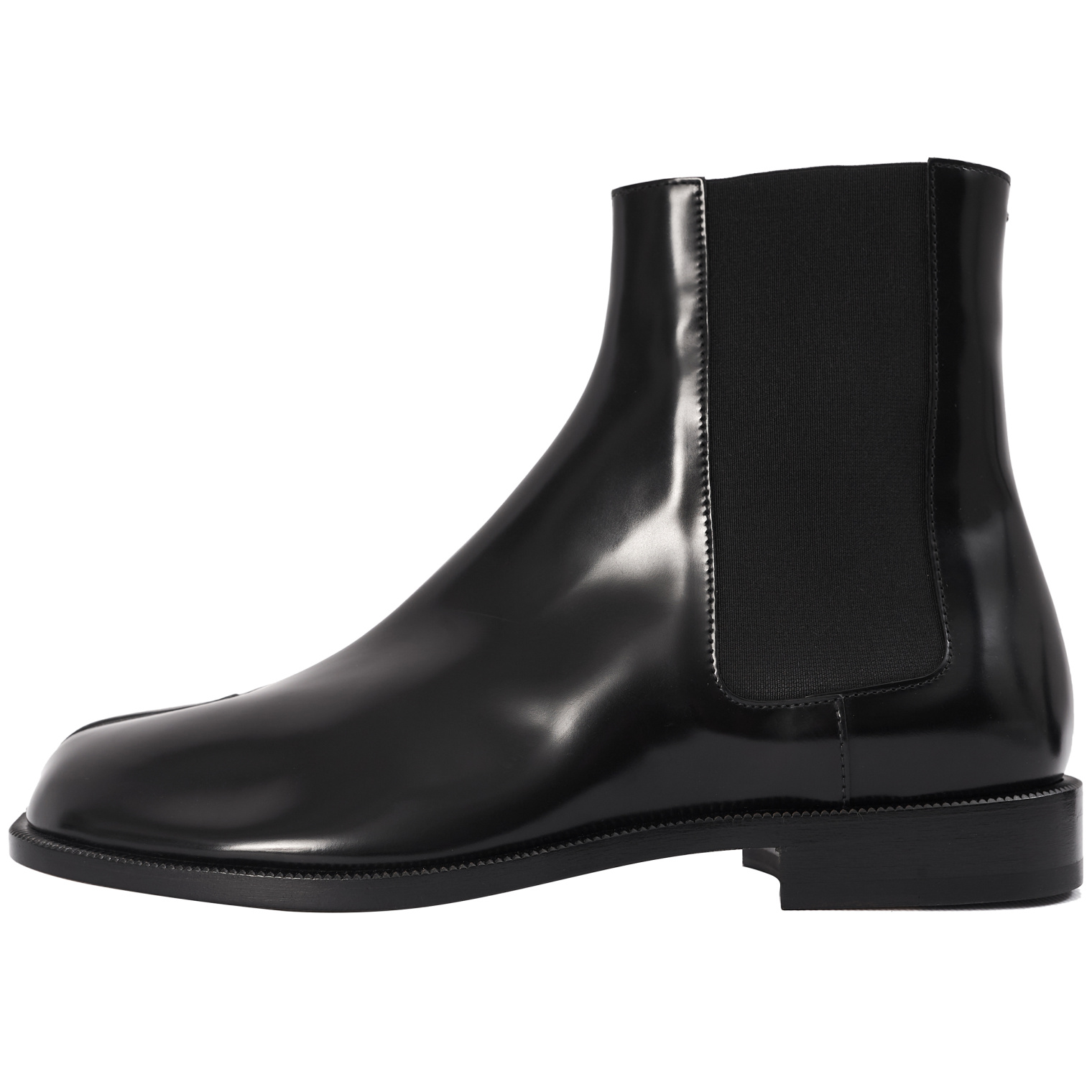 Maison Margiela Черные челси Tabi из глянцевой кожи