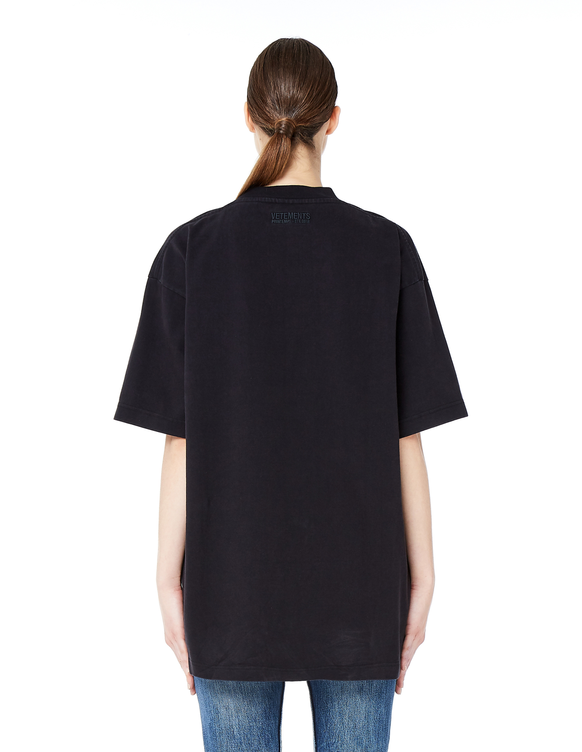 VETEMENTS Хлопковая футболка с вышивкой Bro