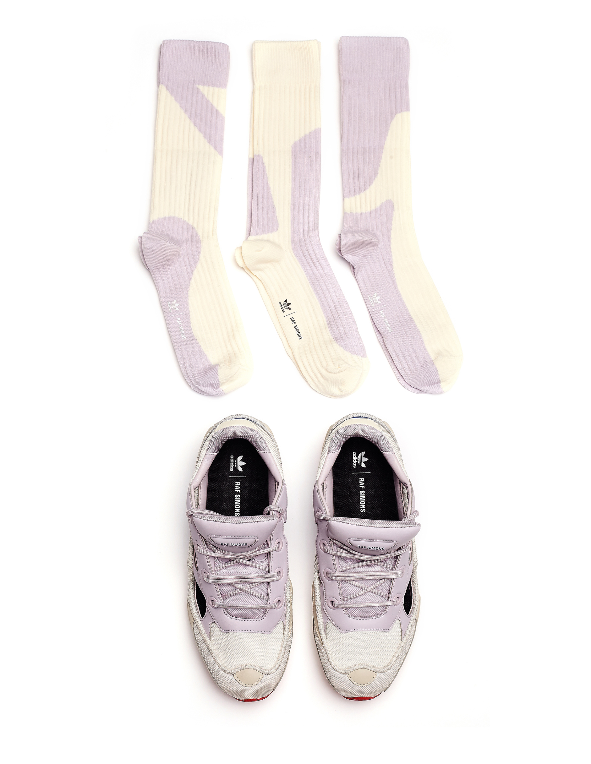 Raf Simons Бежево-розовые кроссовки Replicant Ozweego