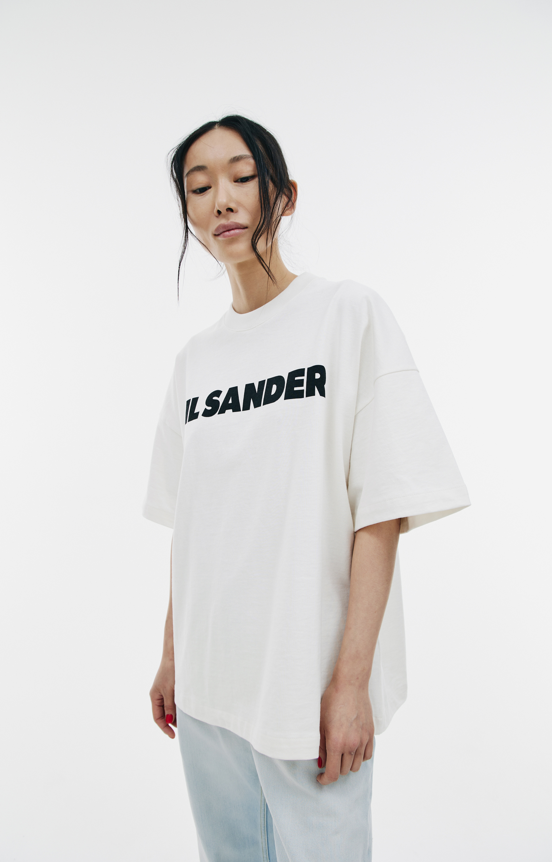 Jil Sander Оверсайз футболка с логотипом