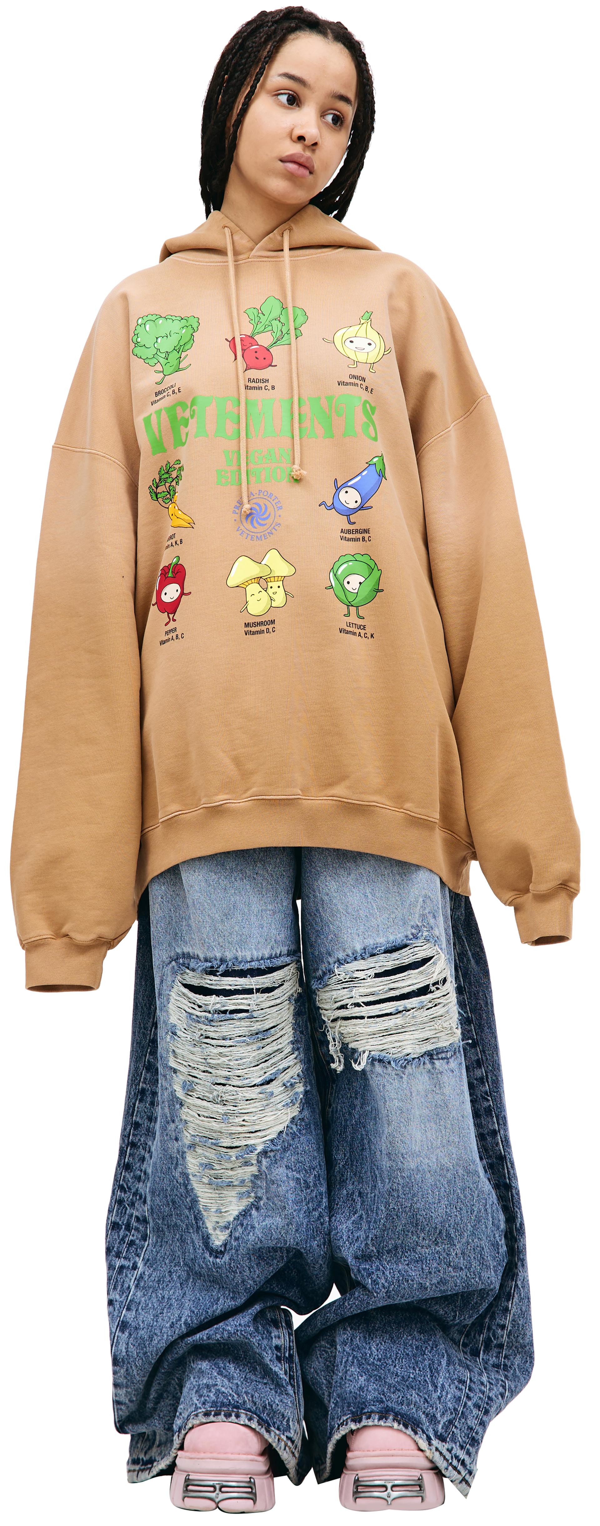 VETEMENTS Худи с принтом Vegan Edition