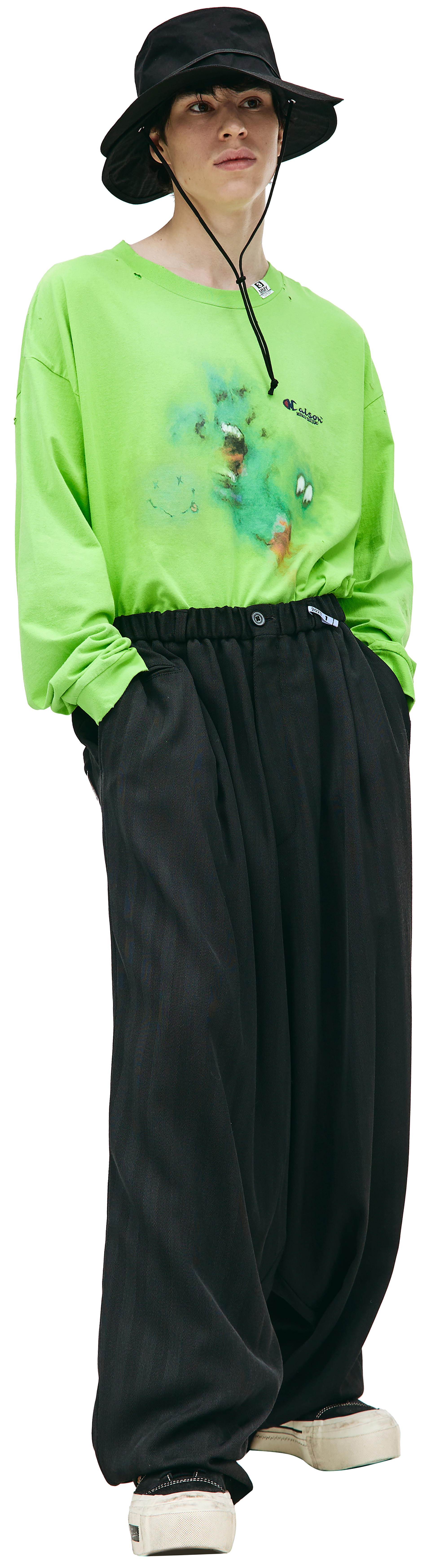 Maison Mihara Yasuhiro Широкие брюки с защипами