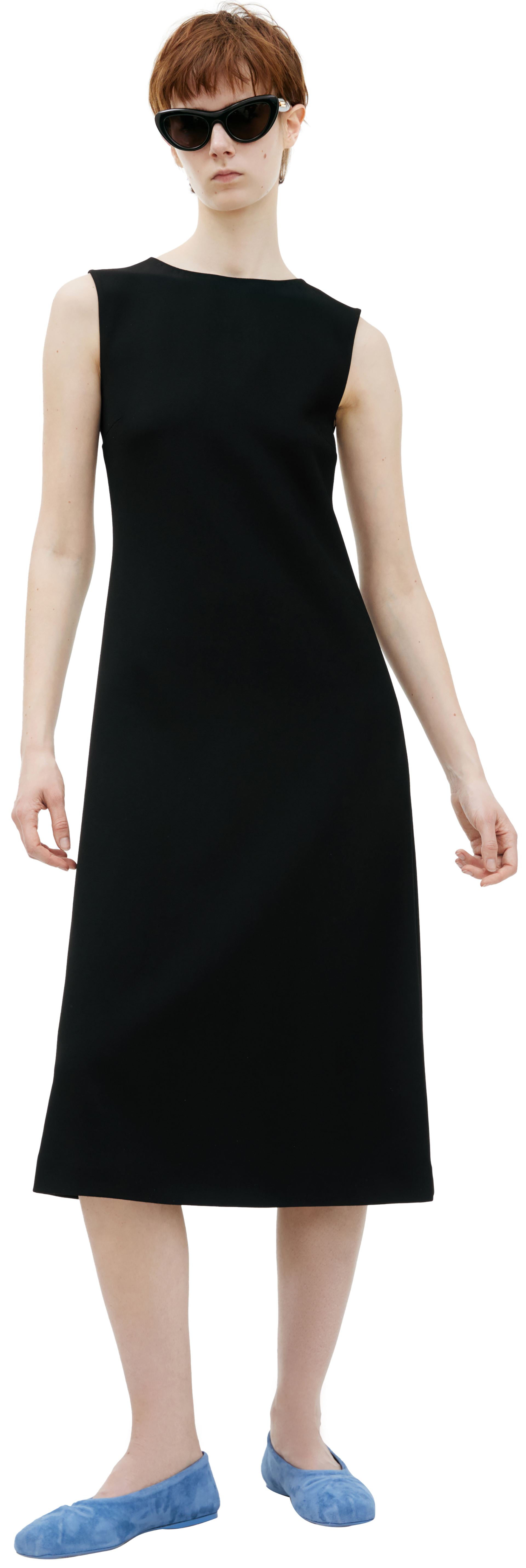 The Row Черное платье без рукавов