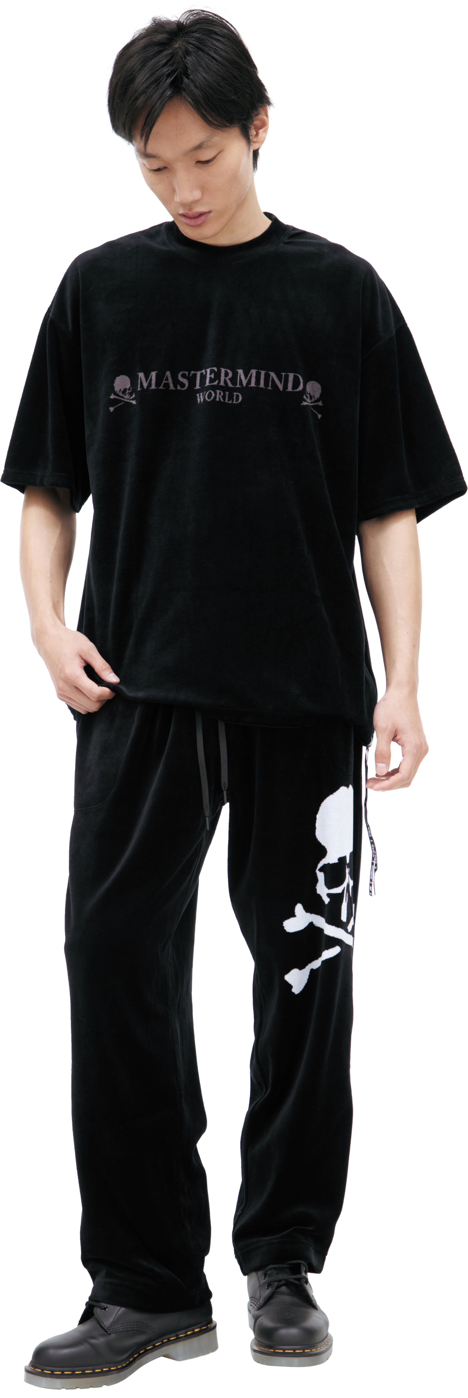 Mastermind WORLD Велюровая футболка с логотипом