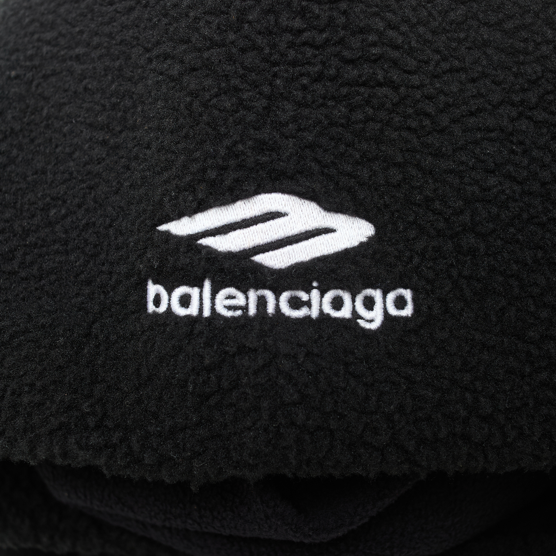 Balenciaga Черный капор с логотипом