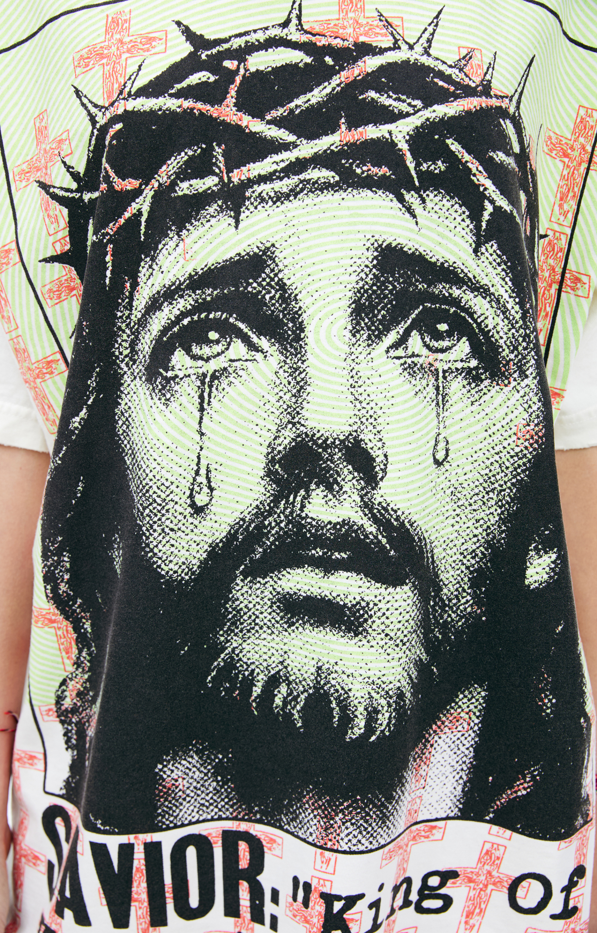 Hellstar Белая футболка с принтом