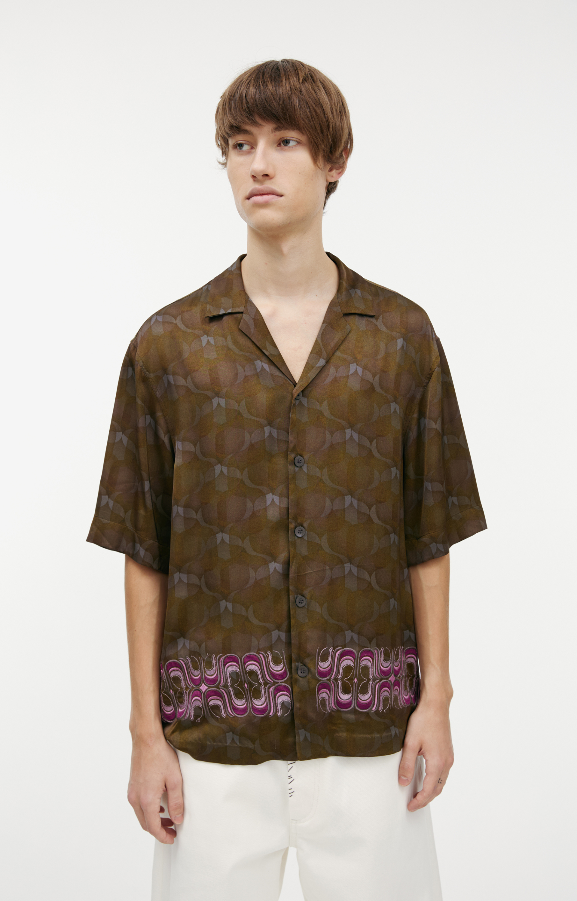 Dries Van Noten Рубашка с монопринтом