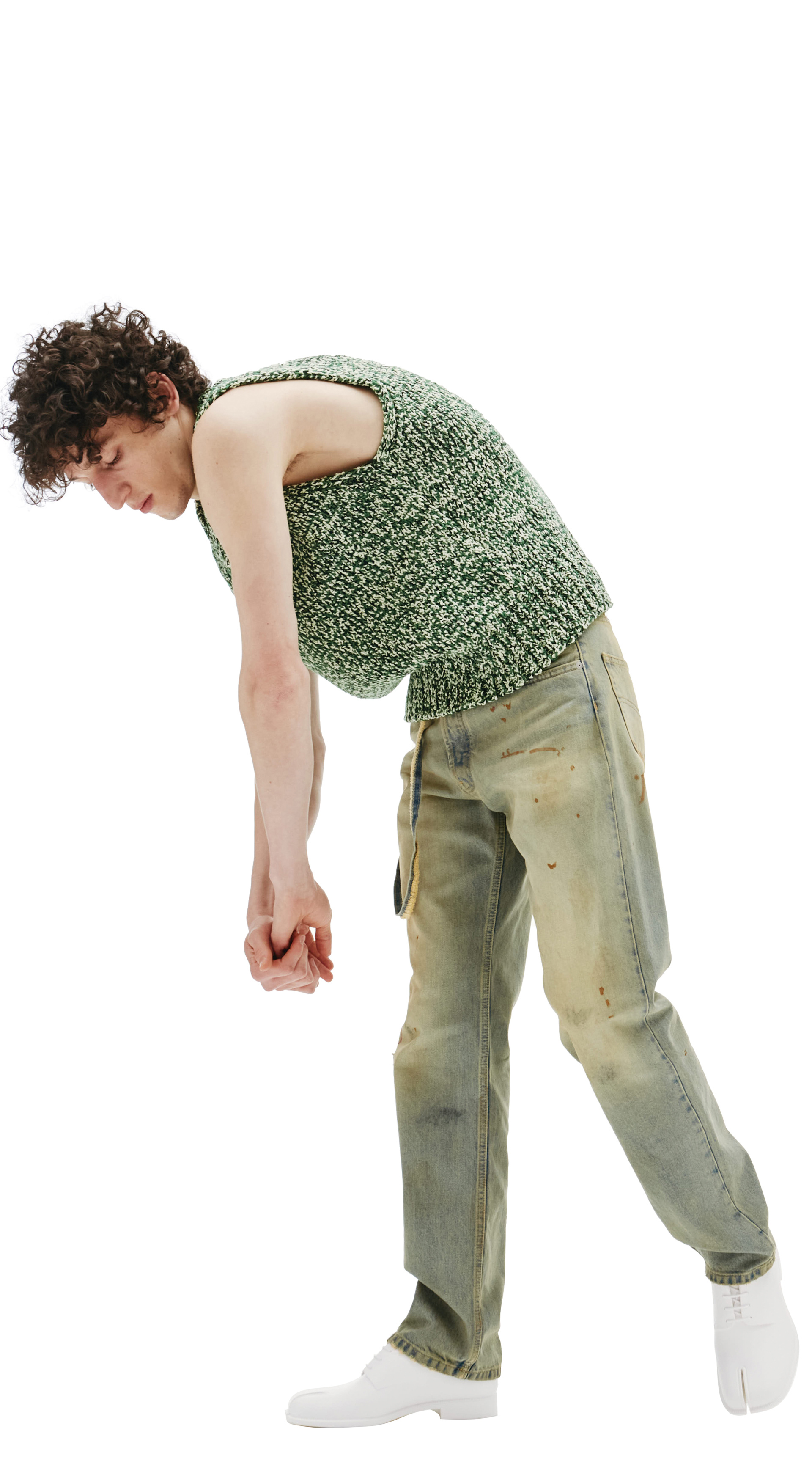 Maison Margiela Вязаный жилет с V-вырезом