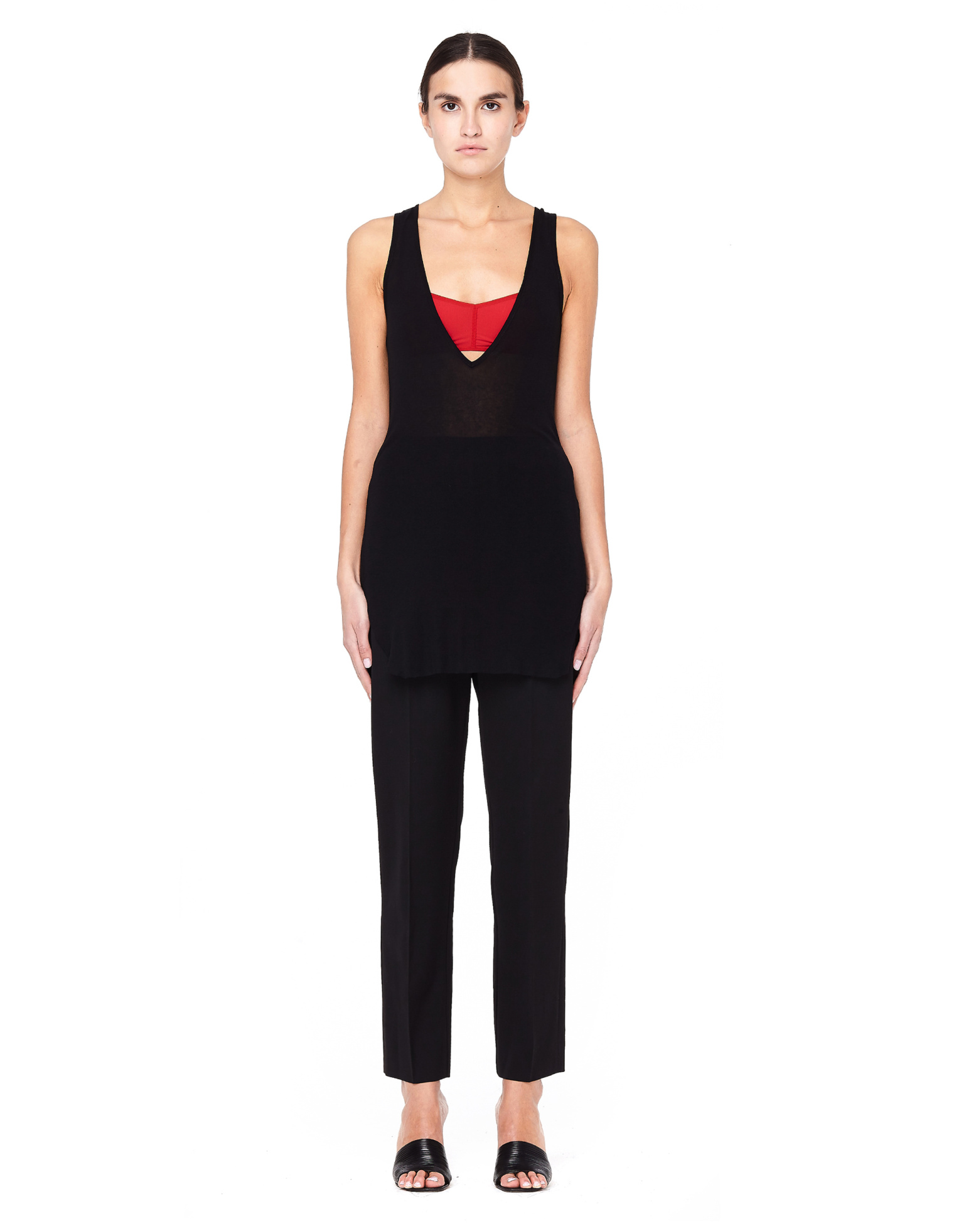 Ann Demeulemeester Красное бра на бретелях