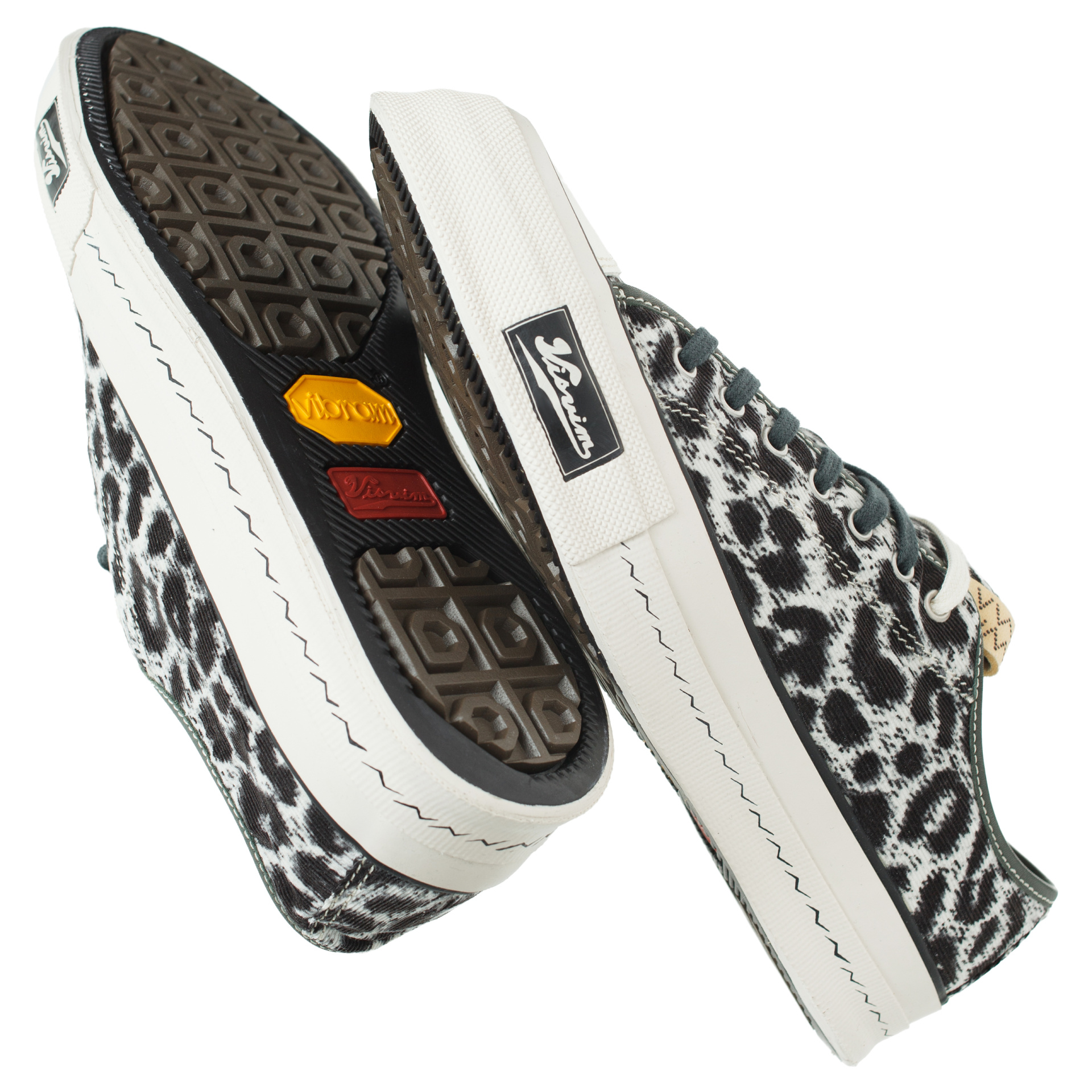 visvim Вельветовые кеды с леопардовым принтом