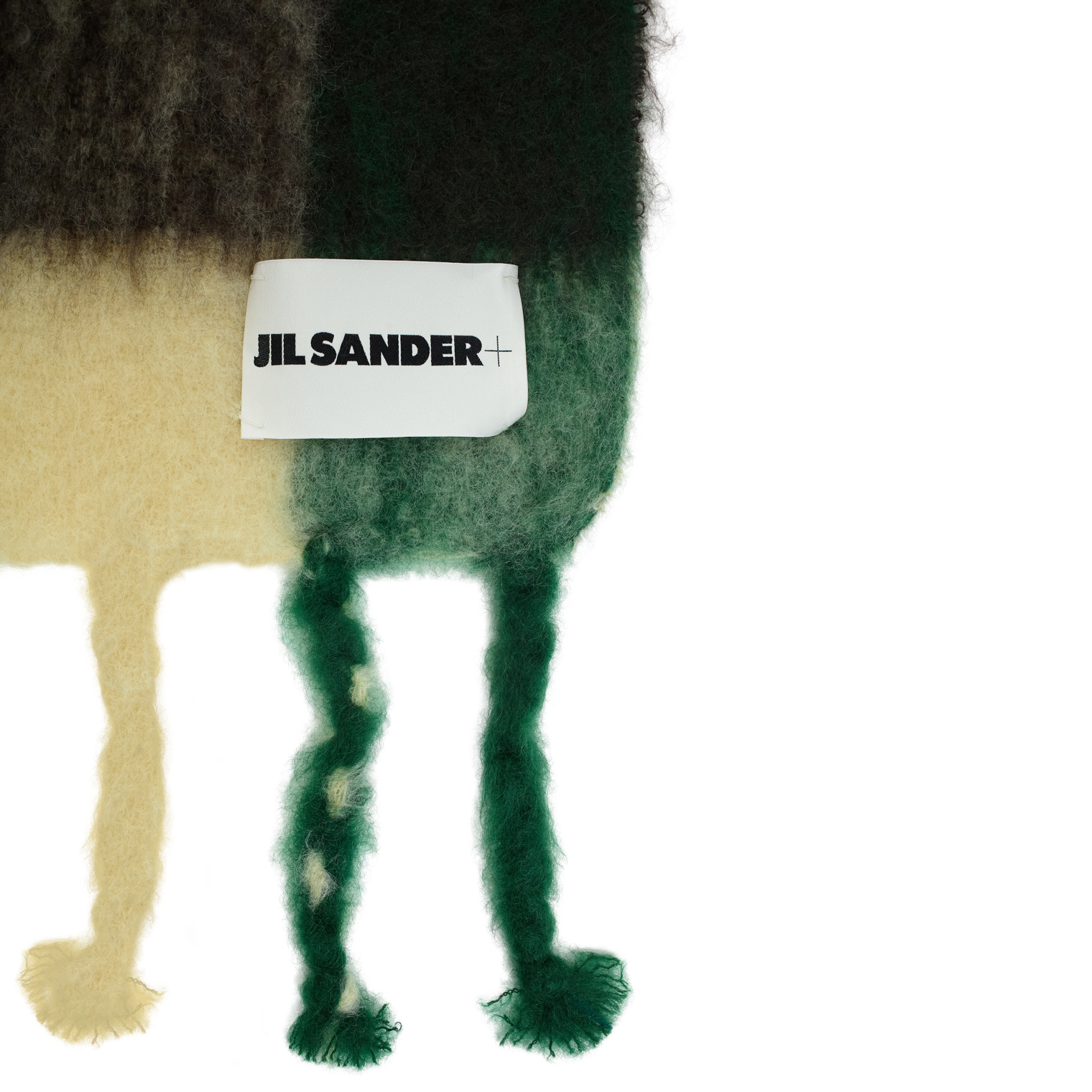 Jil Sander Комбинированный шарф из мохера