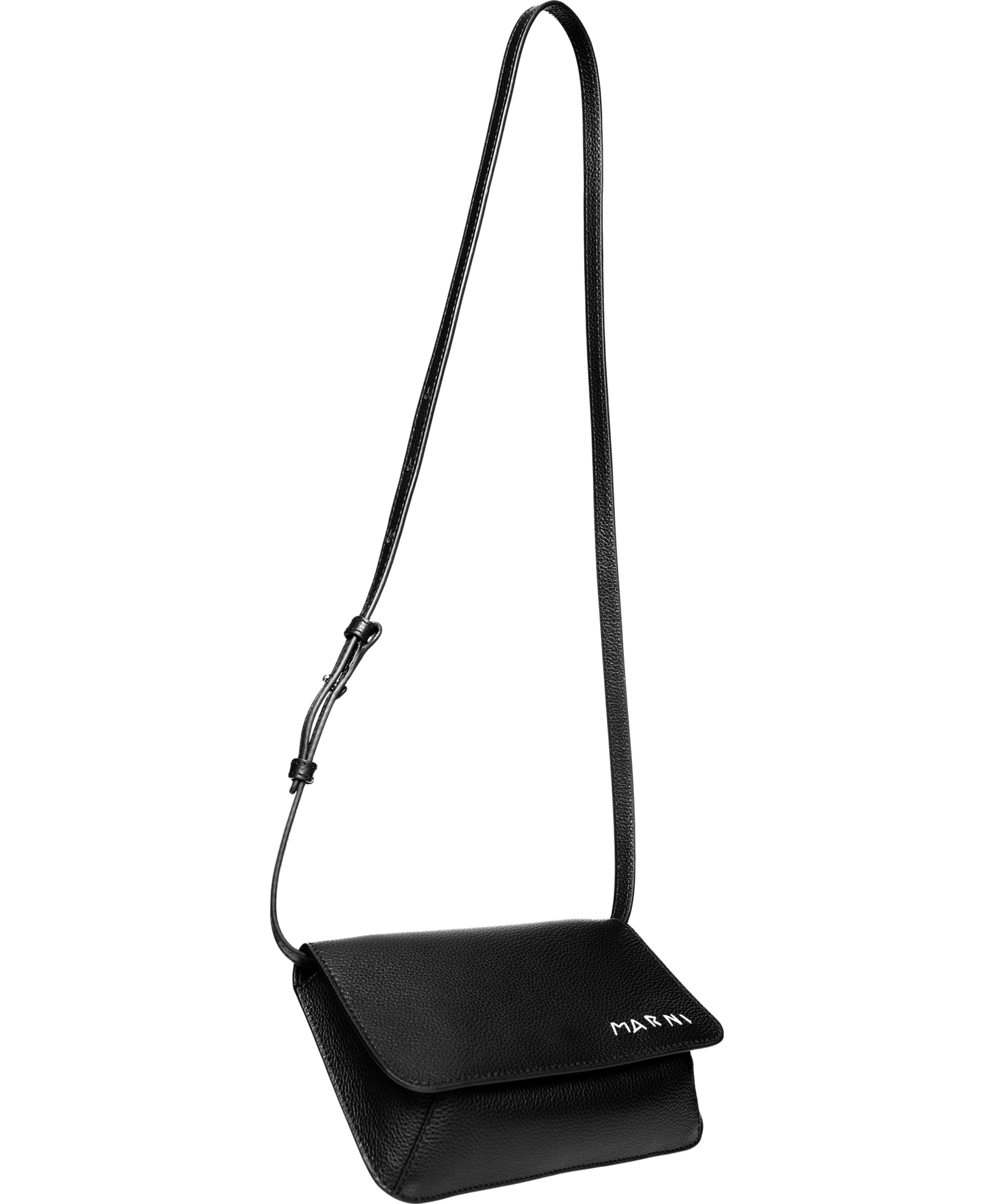 Marni Кожаная сумка с вышитым логотипом