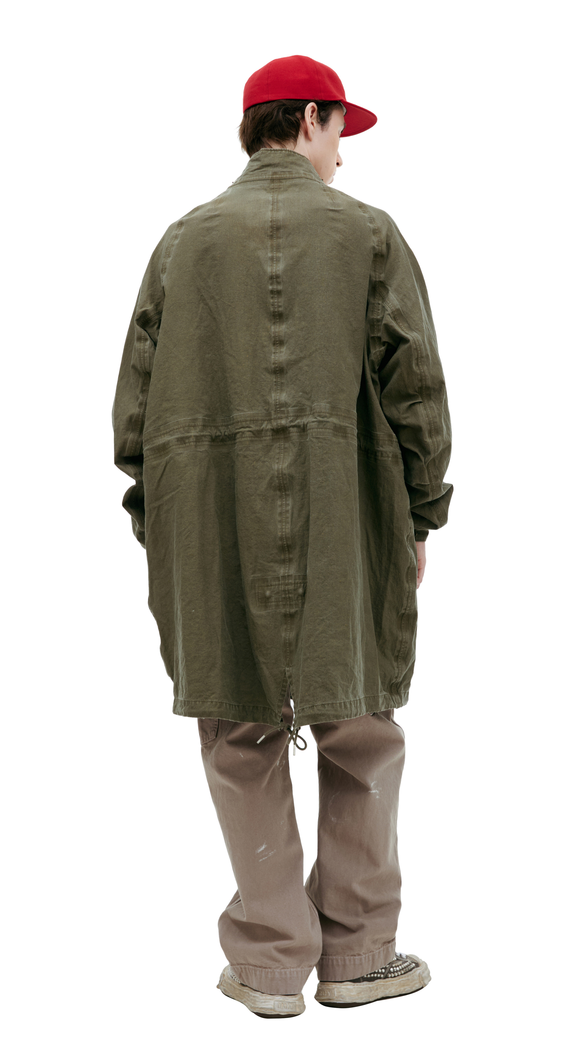 visvim Khaki parka with zipper