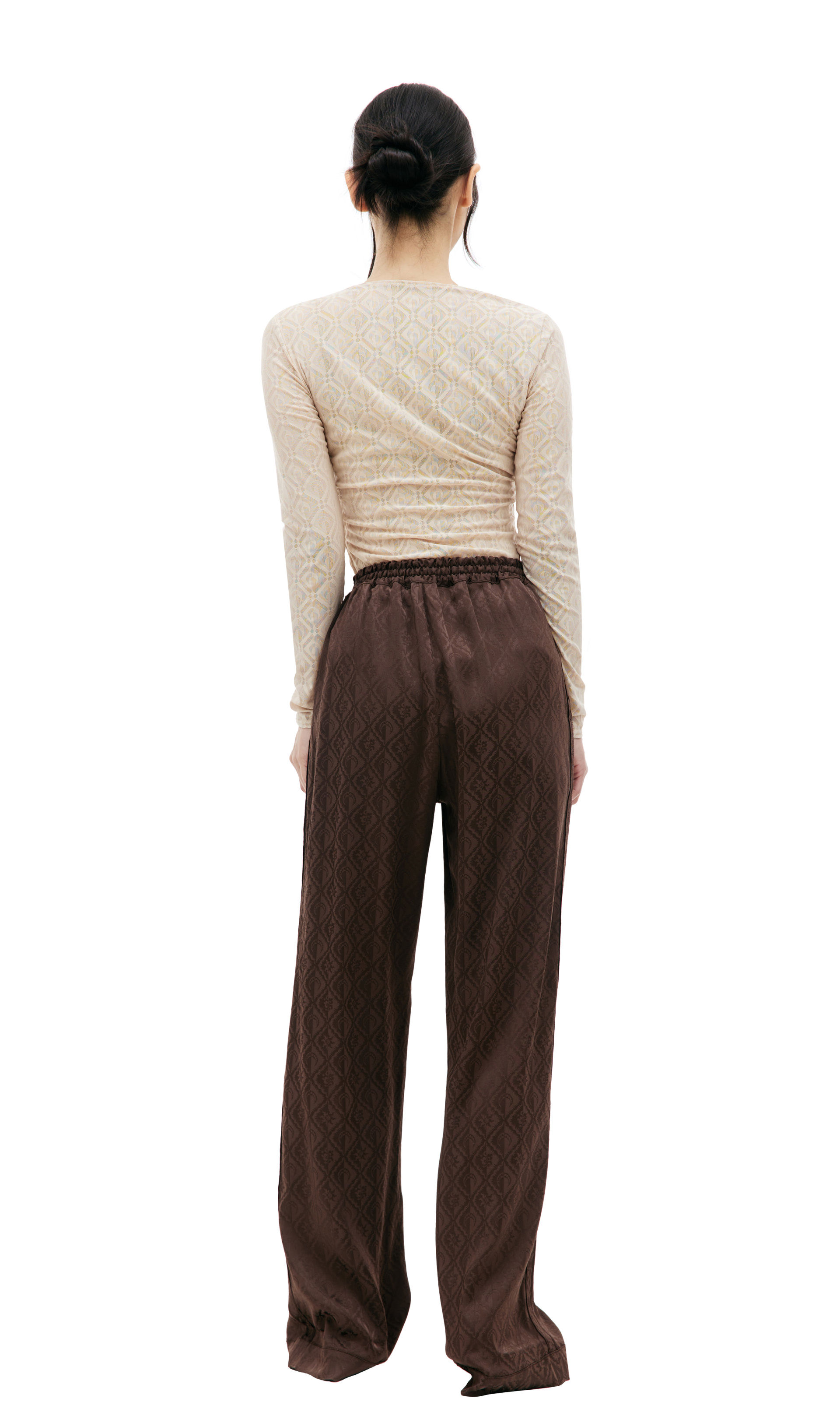 MARINE SERRE Прямые брюки на резинке