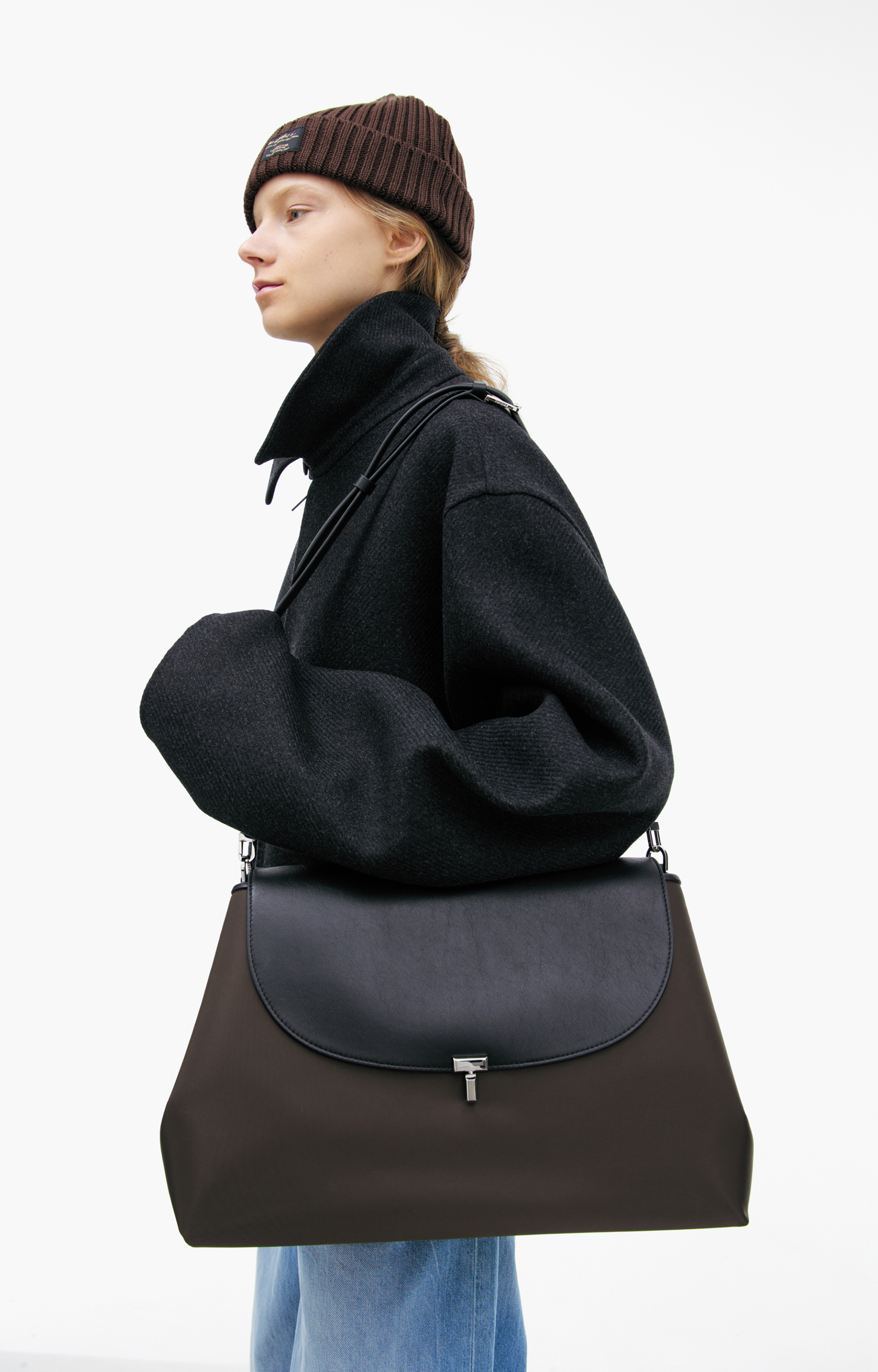 The Row Темно-серый бомбер из шерсти