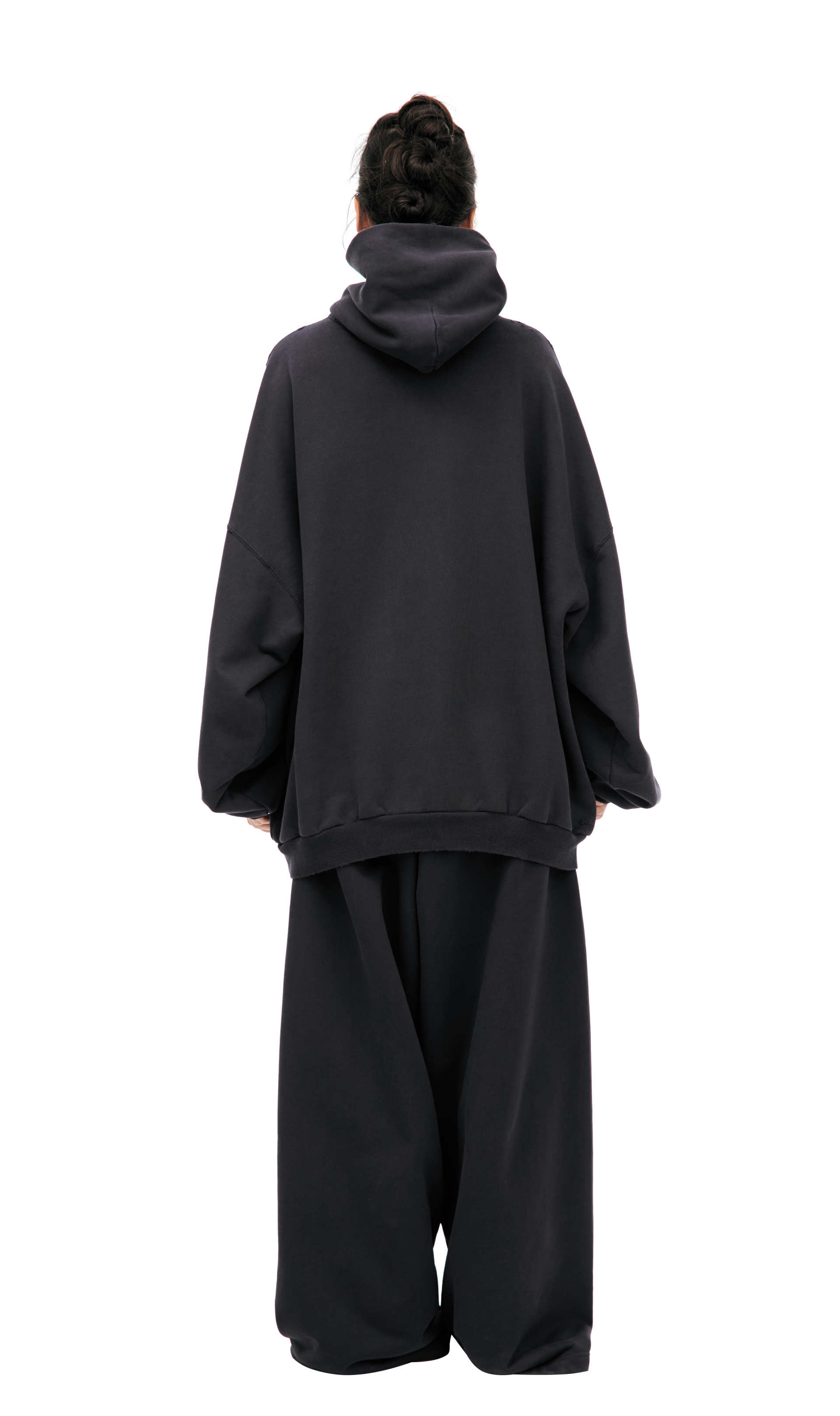 Balenciaga Черное худи с принтом