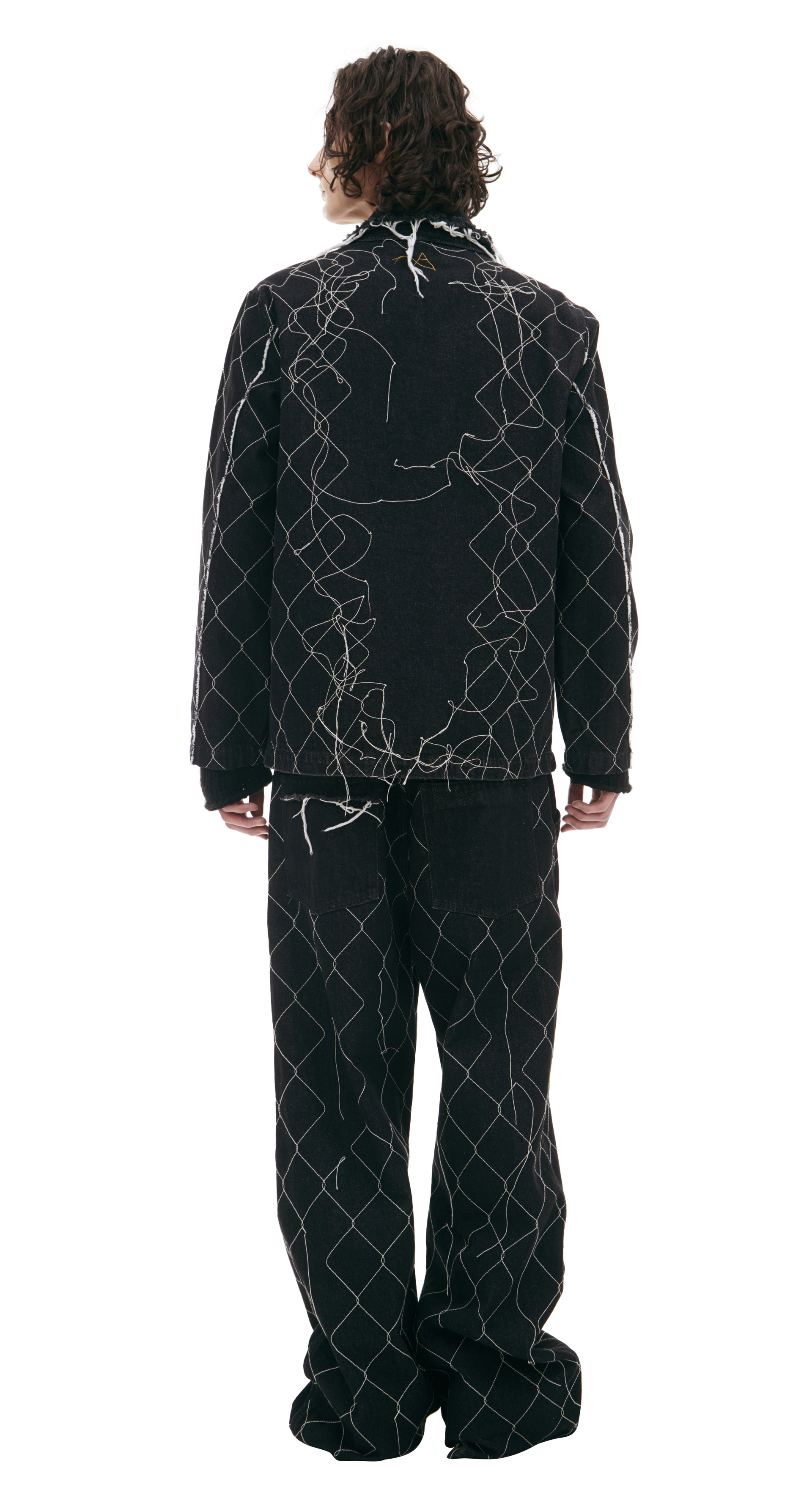 AIREI Куртка с асимметричными нитями