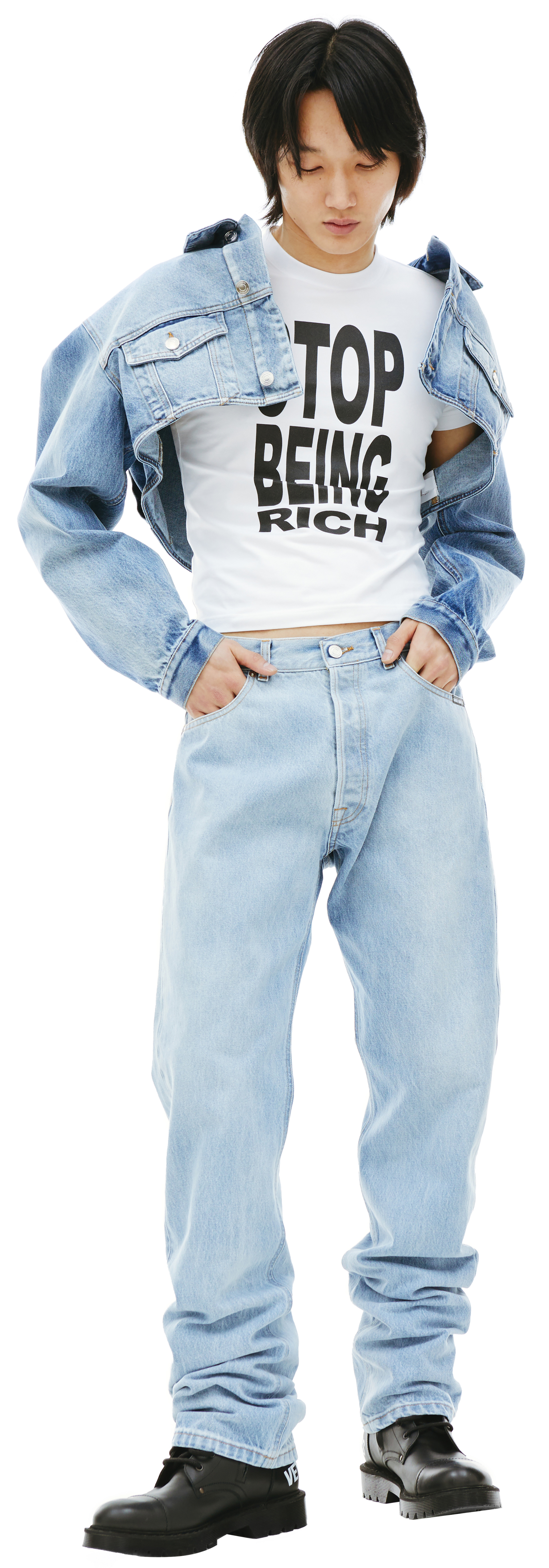 VTMNTS Укороченная джинсовая куртка