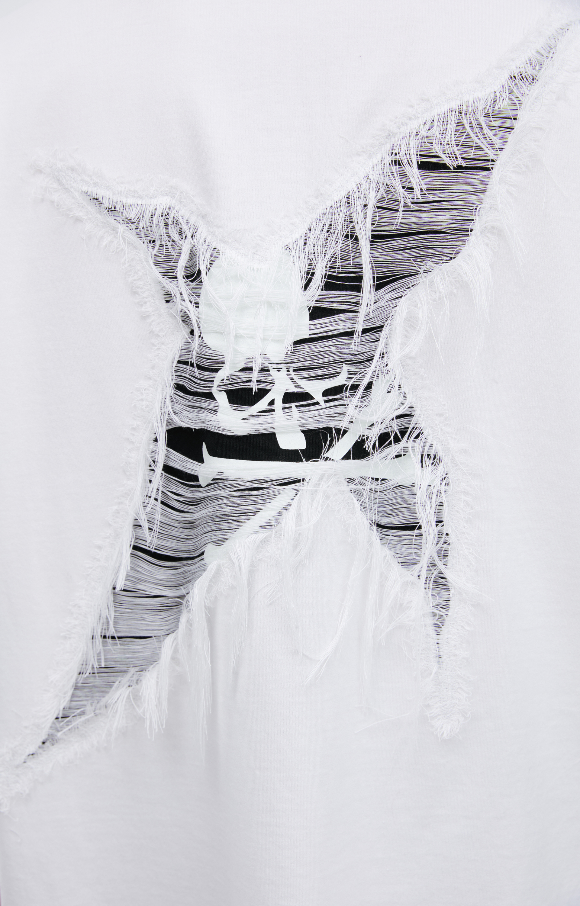 Mastermind WORLD Белая футболка с нитками