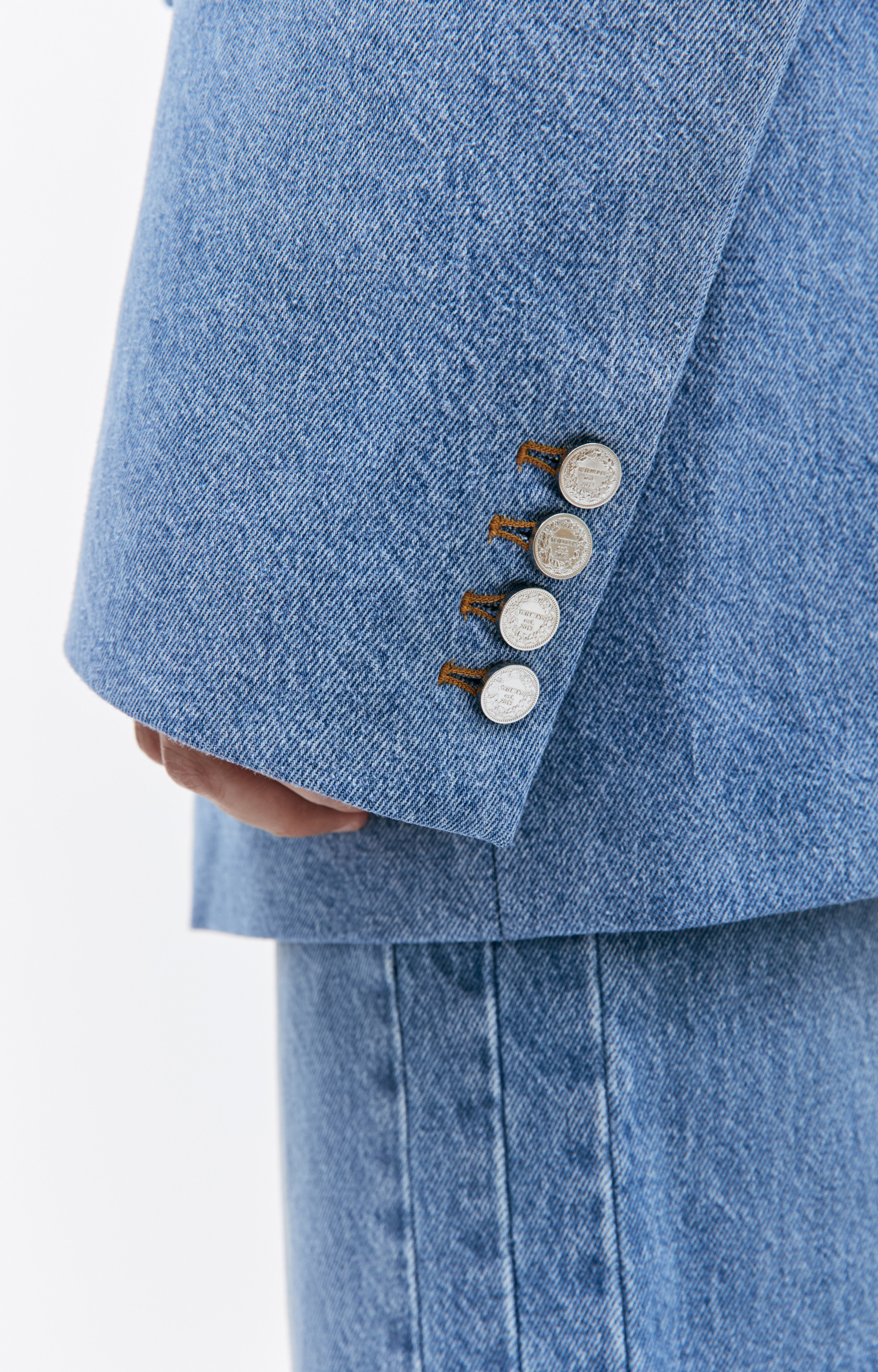 VETEMENTS Оверсайз пиджак из денима
